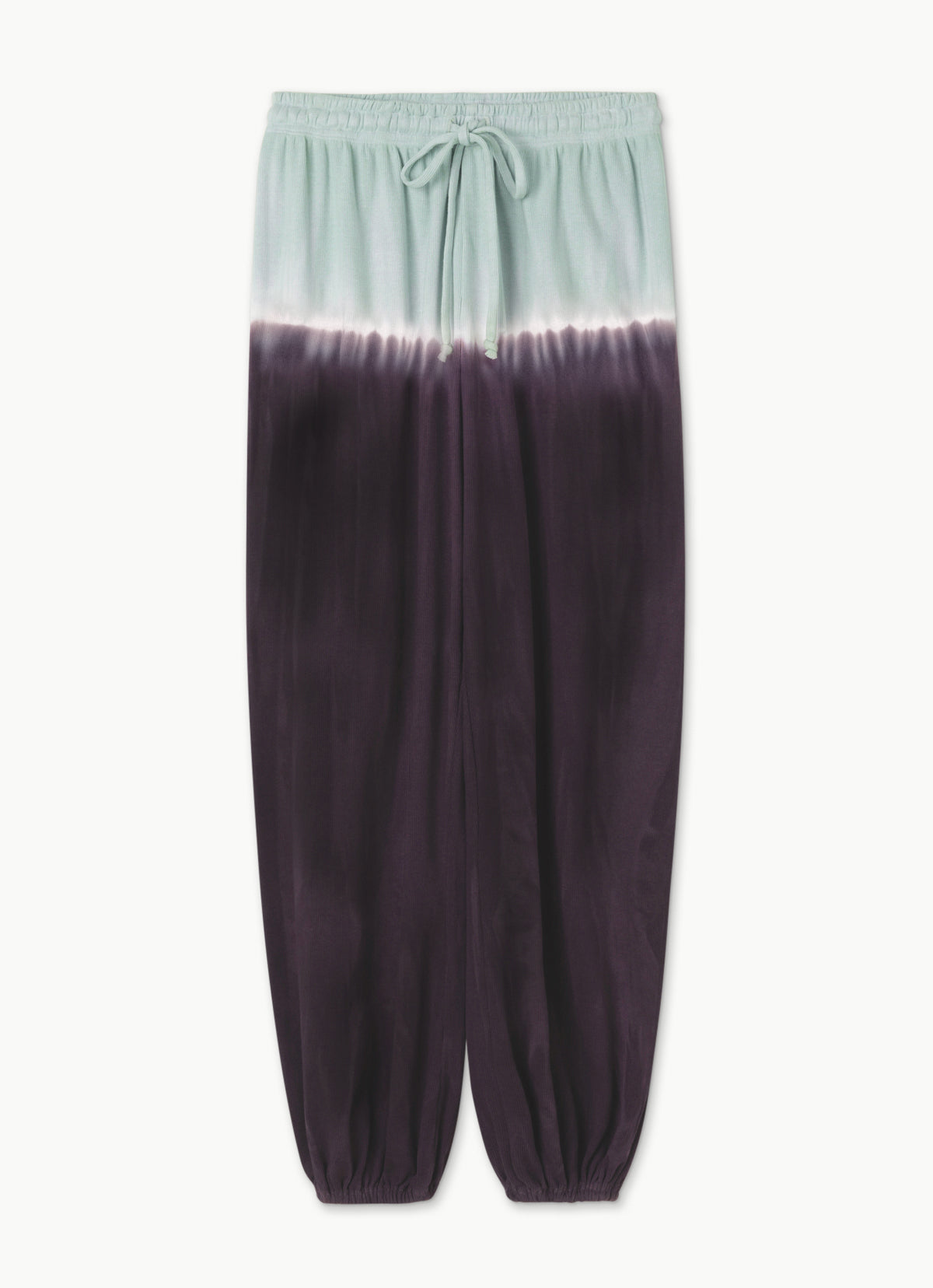 Rib jogger pants #1_dyed_Purple Multi