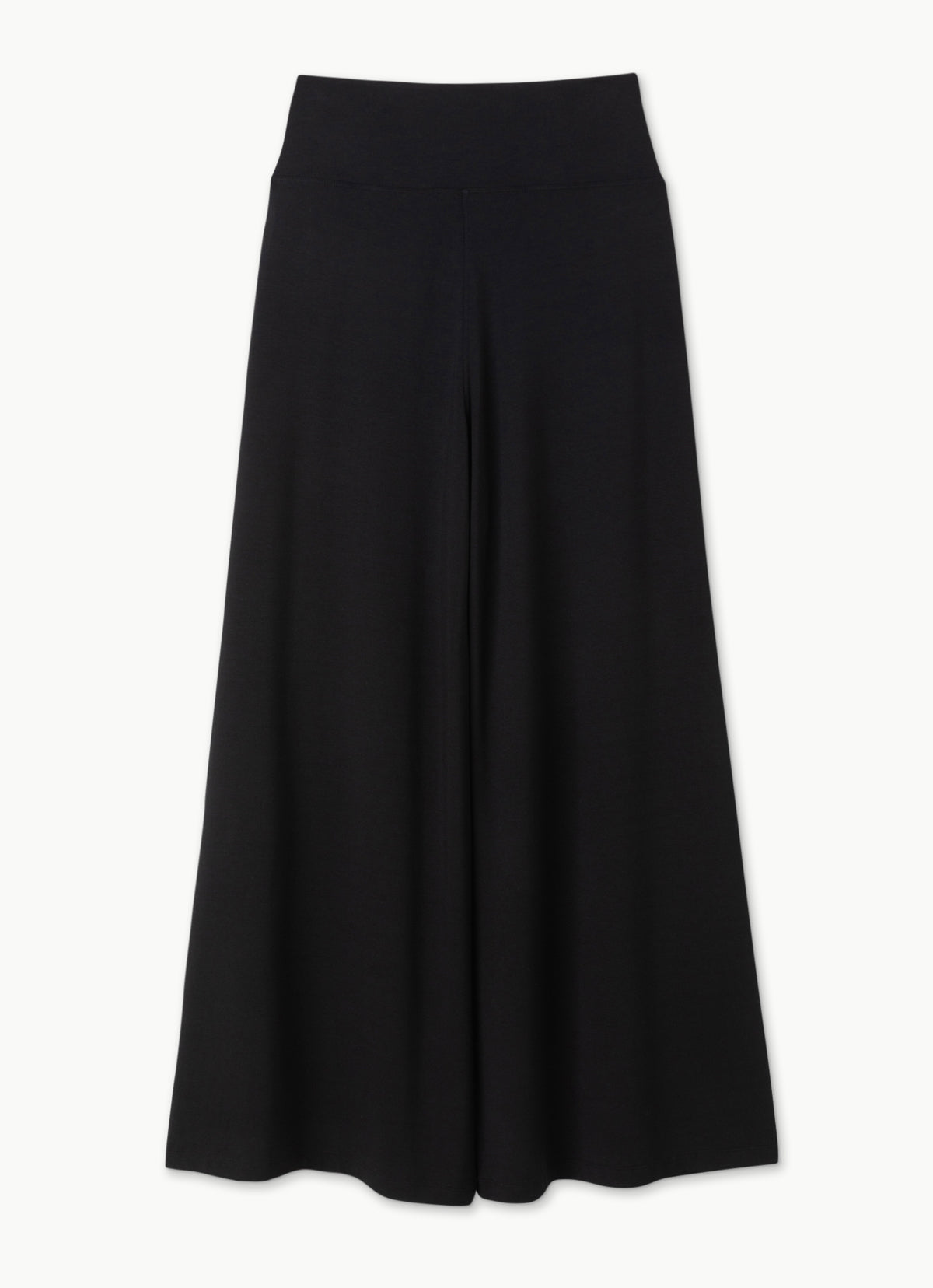 Shirring wide pants_Black