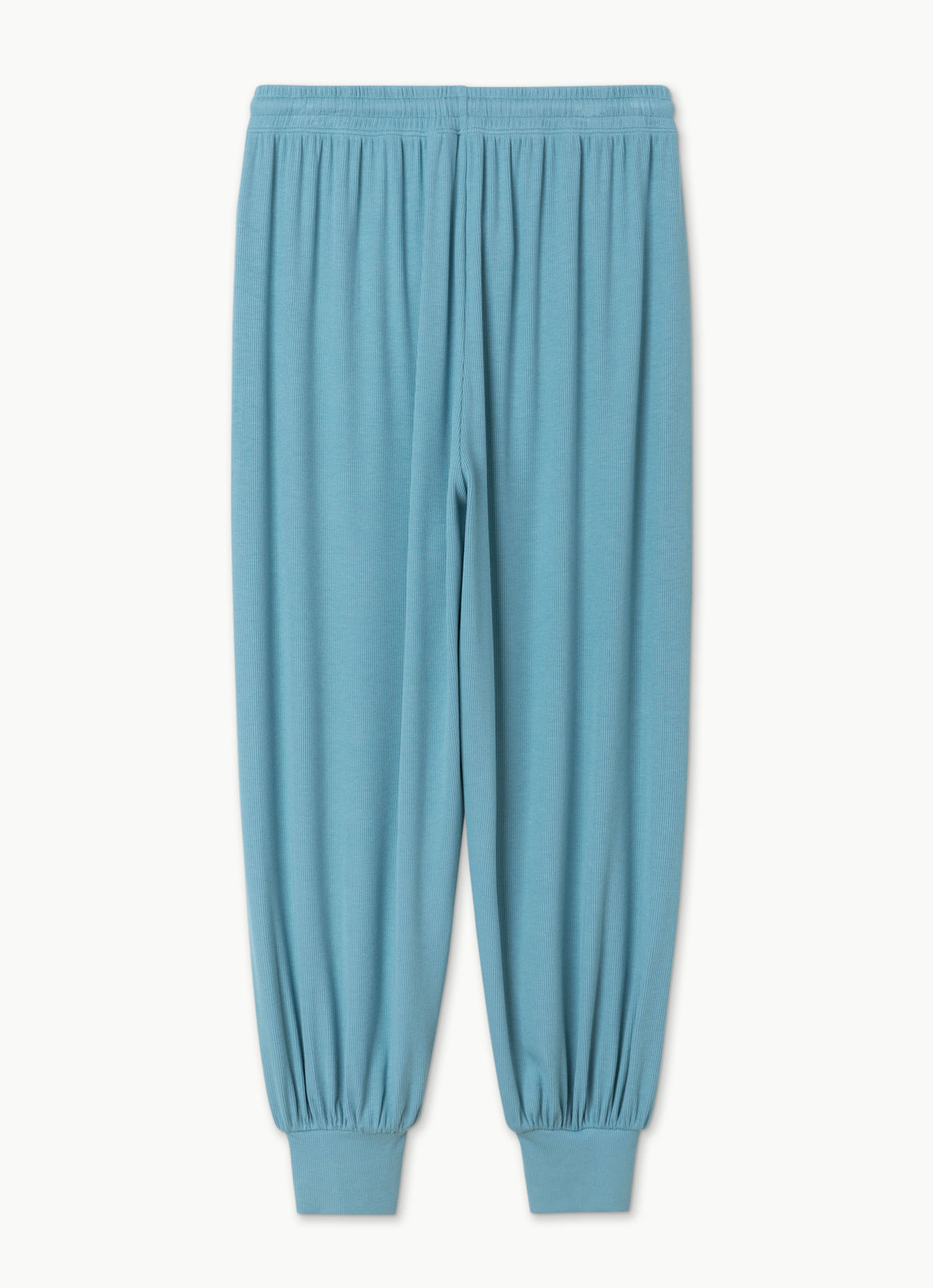 Rib jogger ankle pants_Delphinium Blue