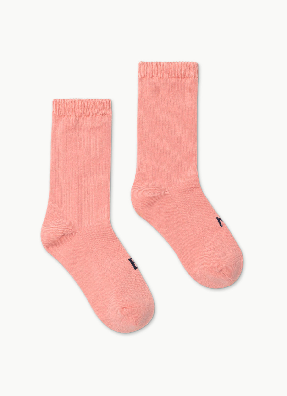 Rib ankle socks_Coral Pink