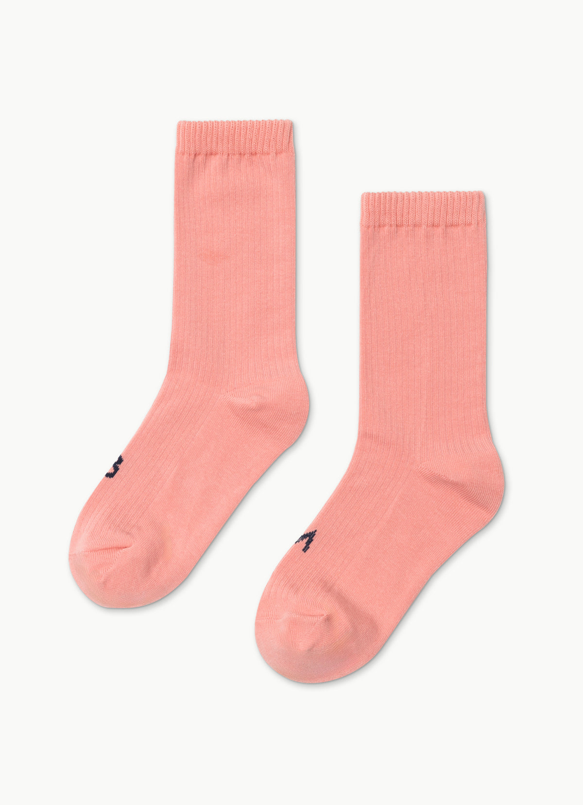 Rib ankle socks_Coral Pink