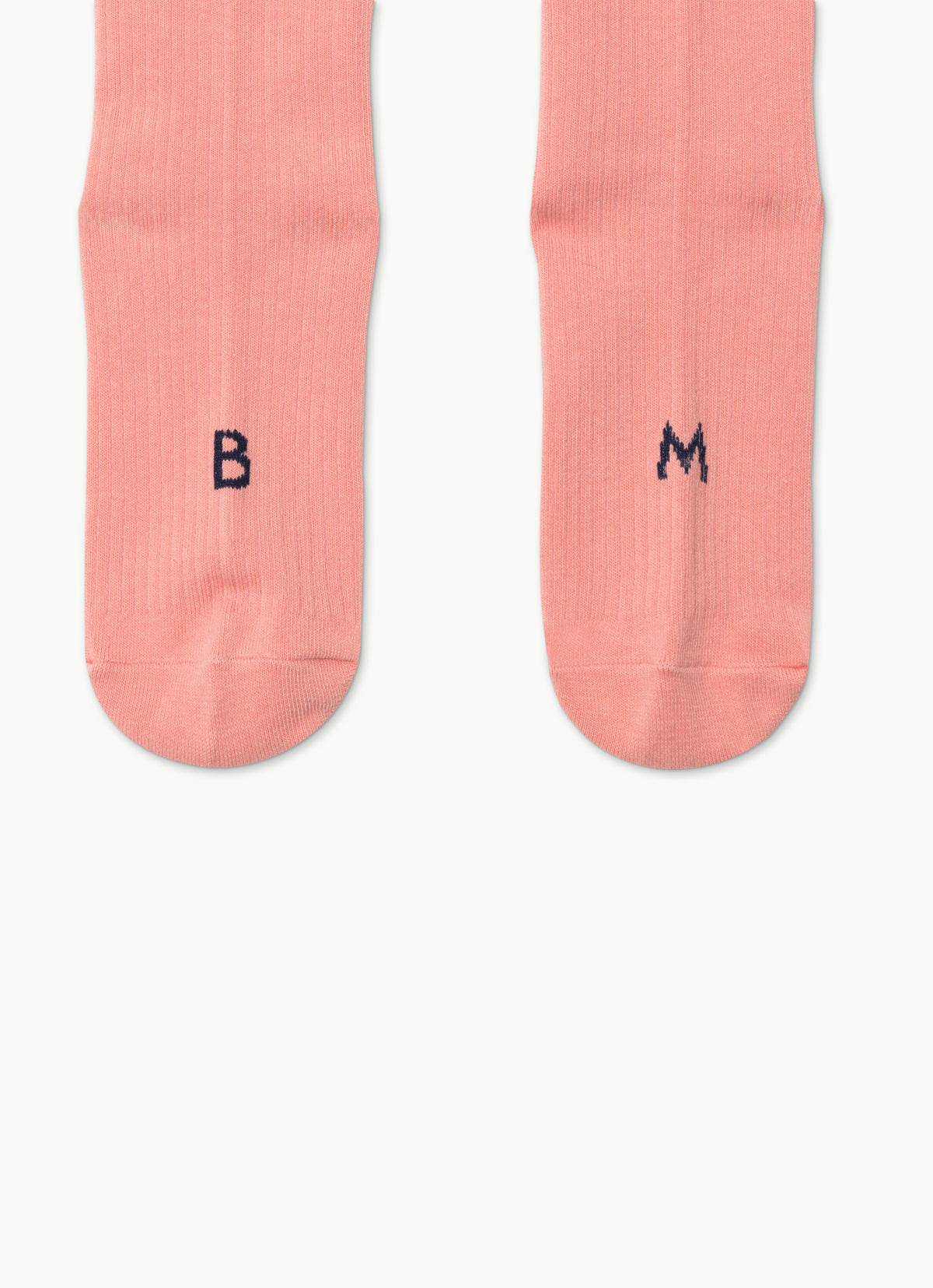 Rib ankle socks_Coral Pink