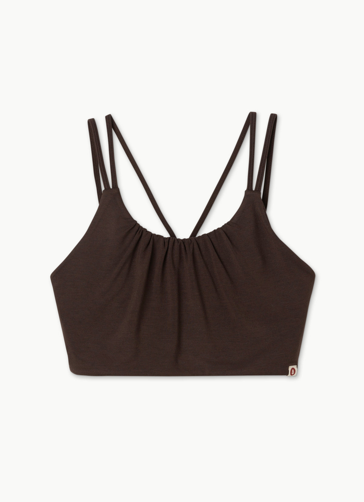 Double shirring bra top_Hot Fudge