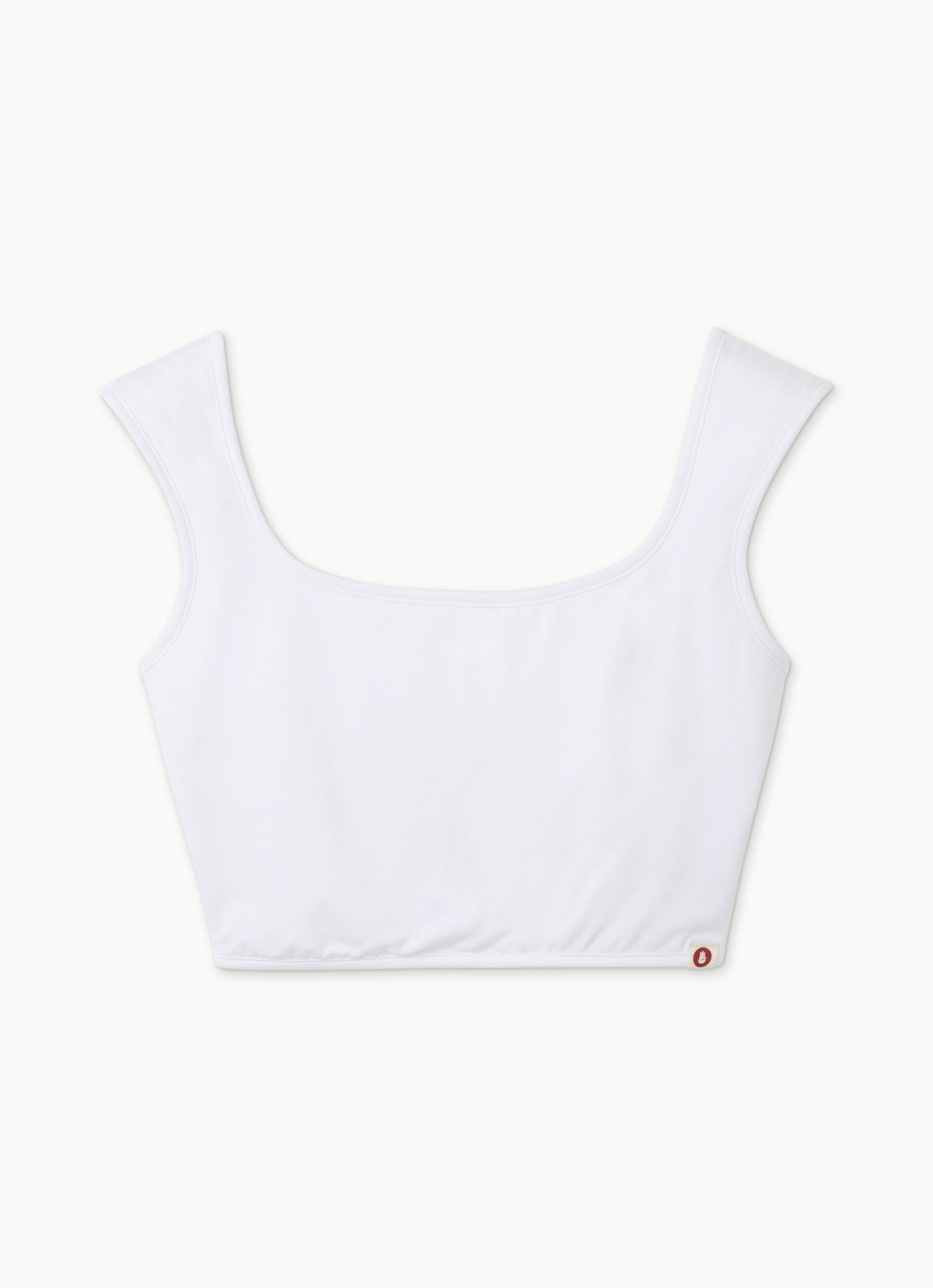 Square bra top_White