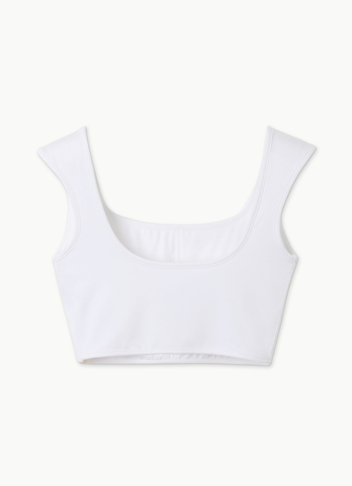 Square bra top_White
