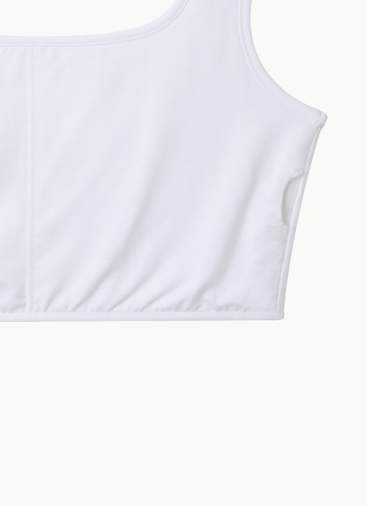 Square bra top_White