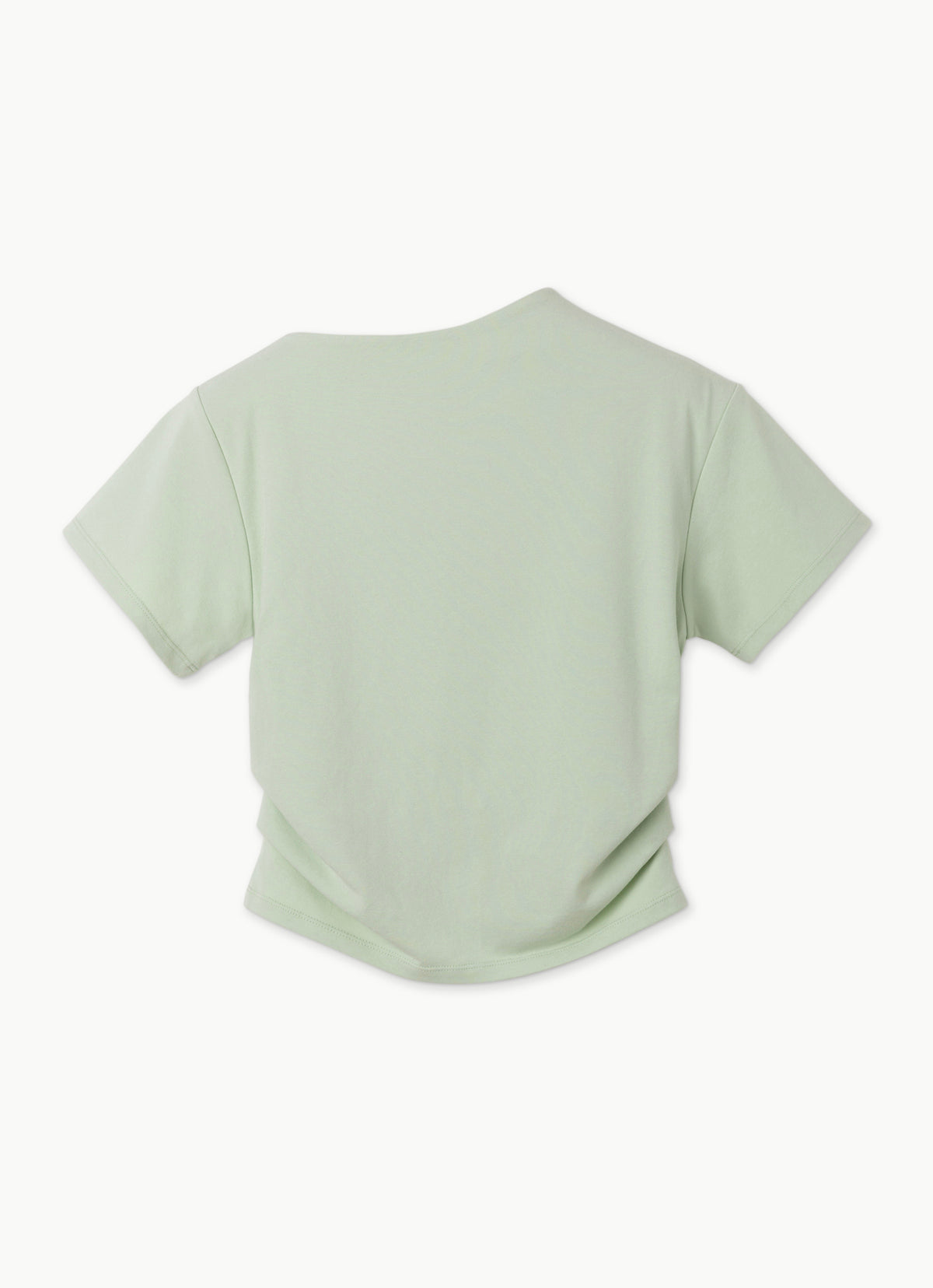 High neck shirring short sleeve_Sea Foam