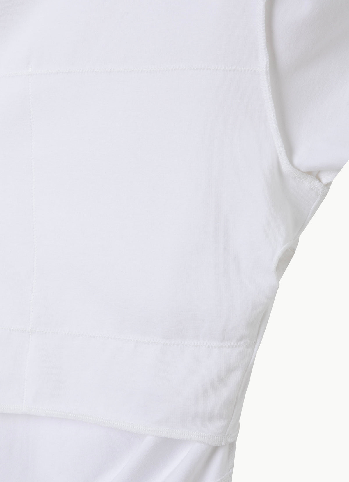 High neck shirring short sleeve_White