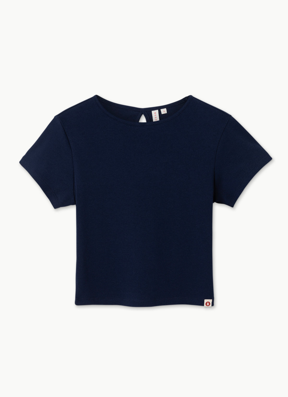 Keyhole rib short sleeve_Maritime Blue