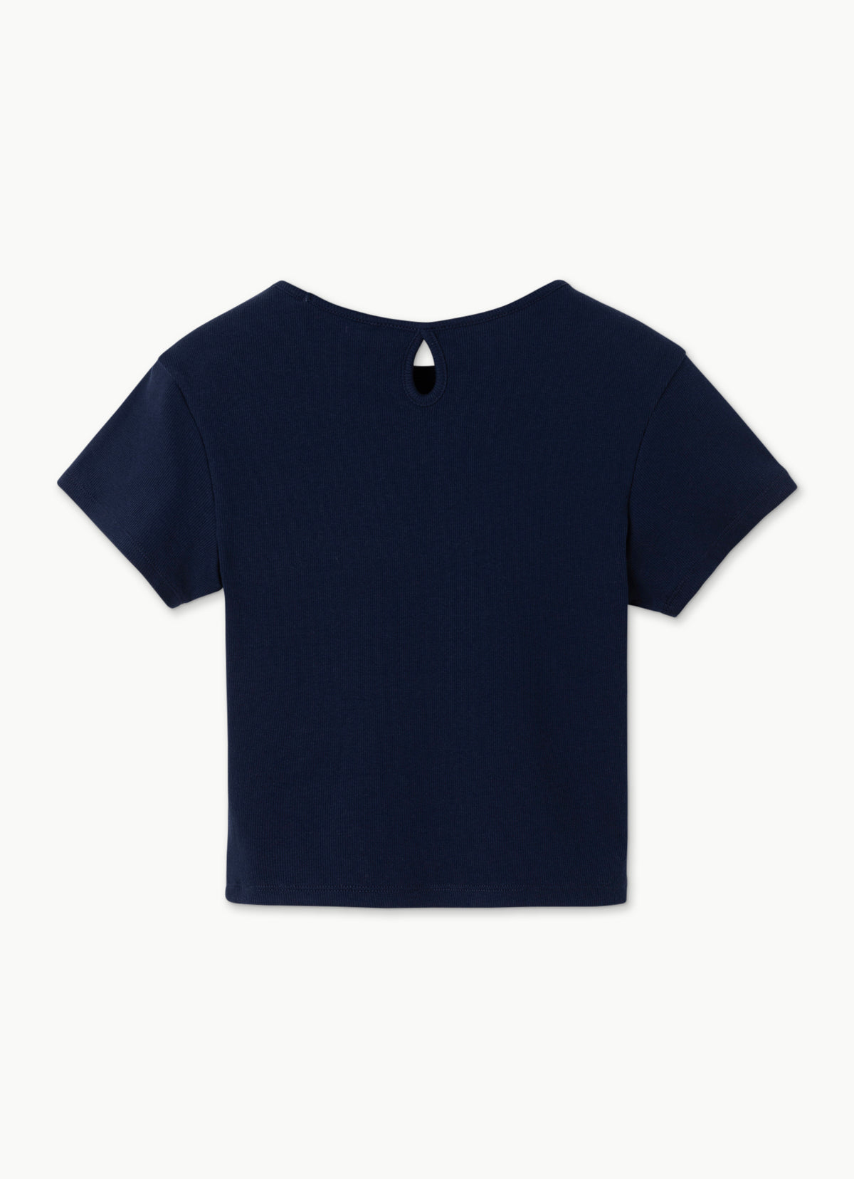 Keyhole rib short sleeve_Maritime Blue