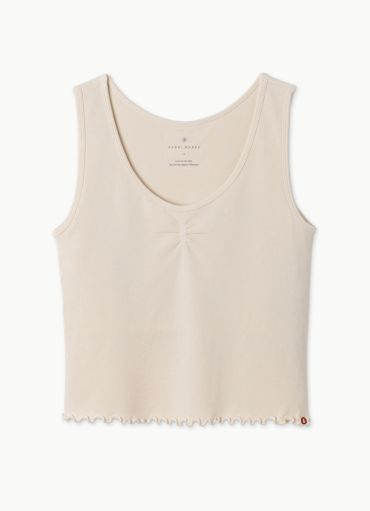 Seamless shirring tank top_Whitecap Gray