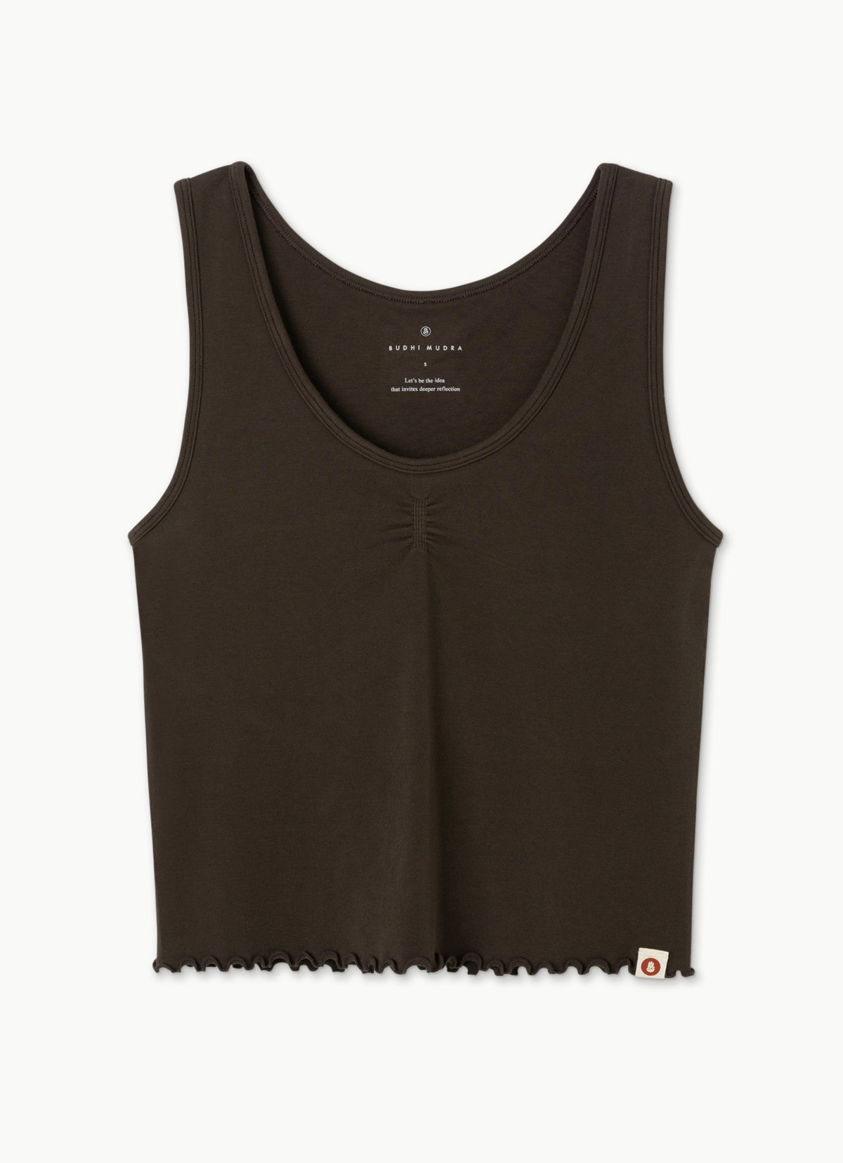 Seamless shirring tank top_Hot Fudge