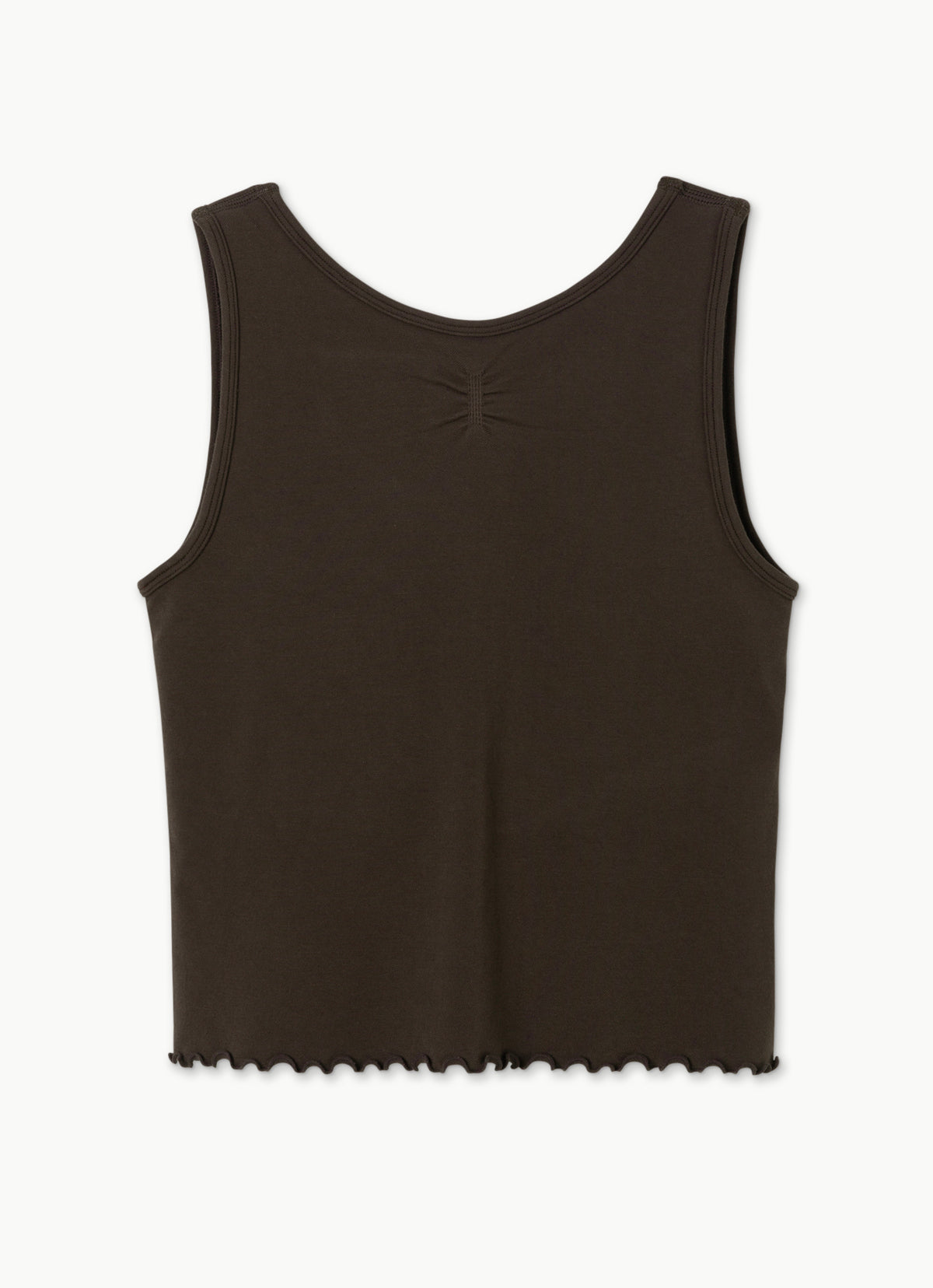 Seamless shirring tank top_Hot Fudge