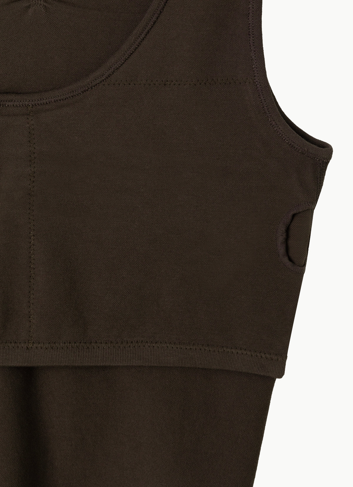 Seamless shirring tank top_Hot Fudge