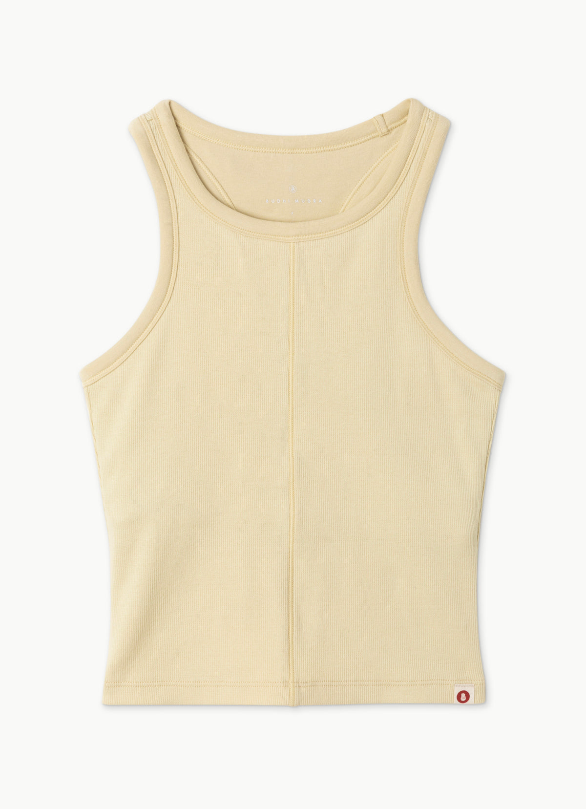 Racer rib tank top_Yellow Beige