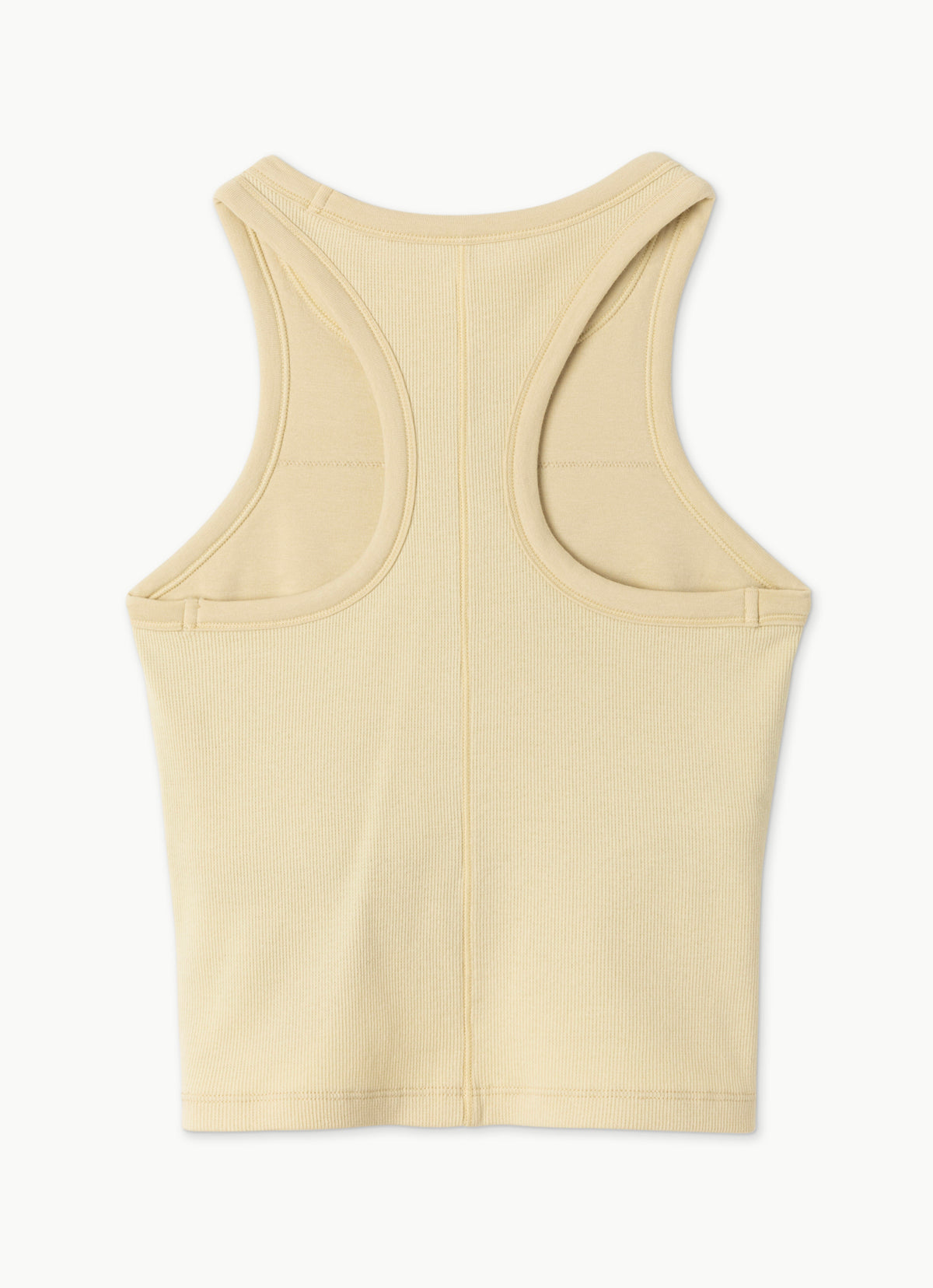 Racer rib tank top_Yellow Beige