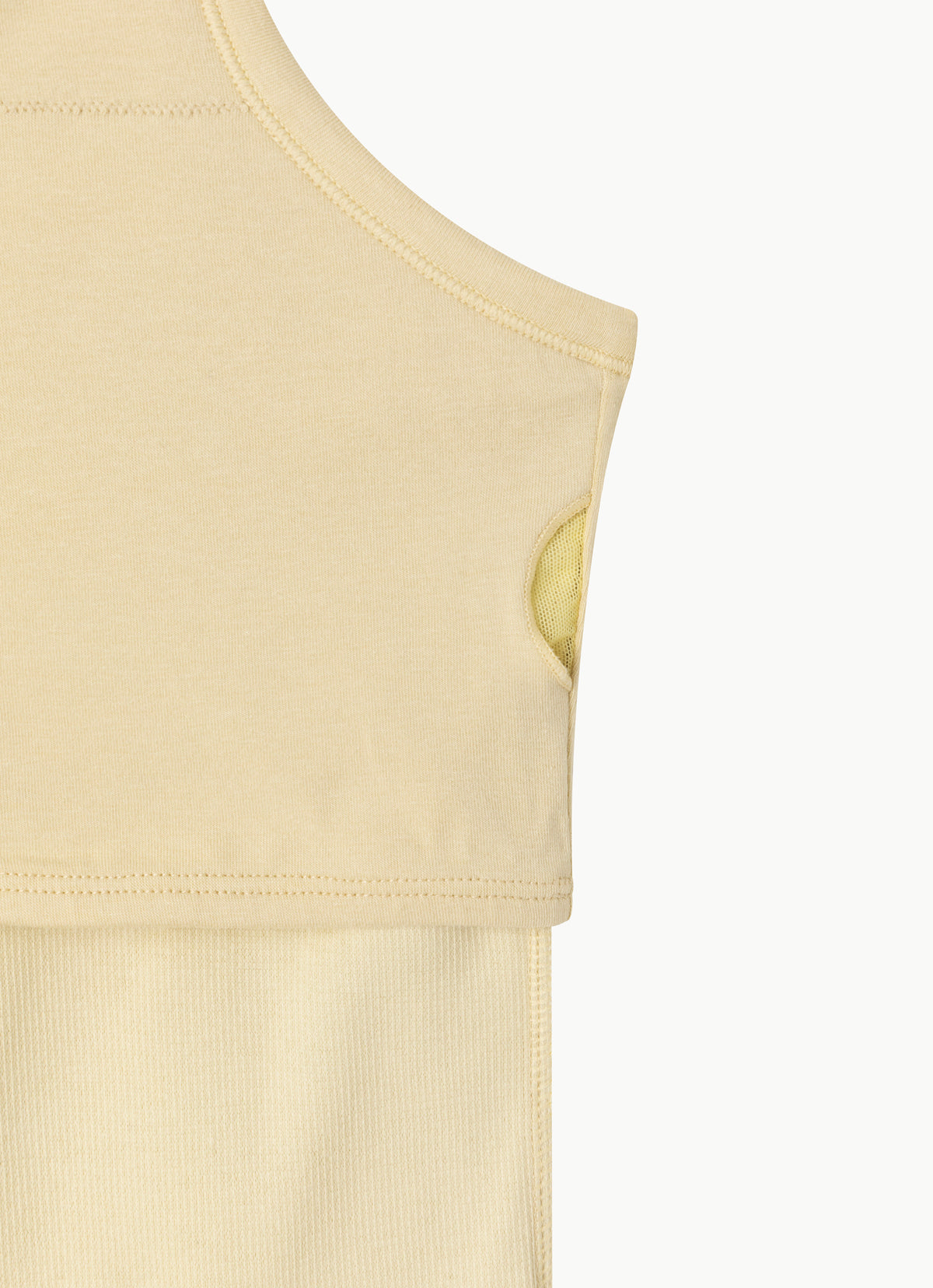 Racer rib tank top_Yellow Beige
