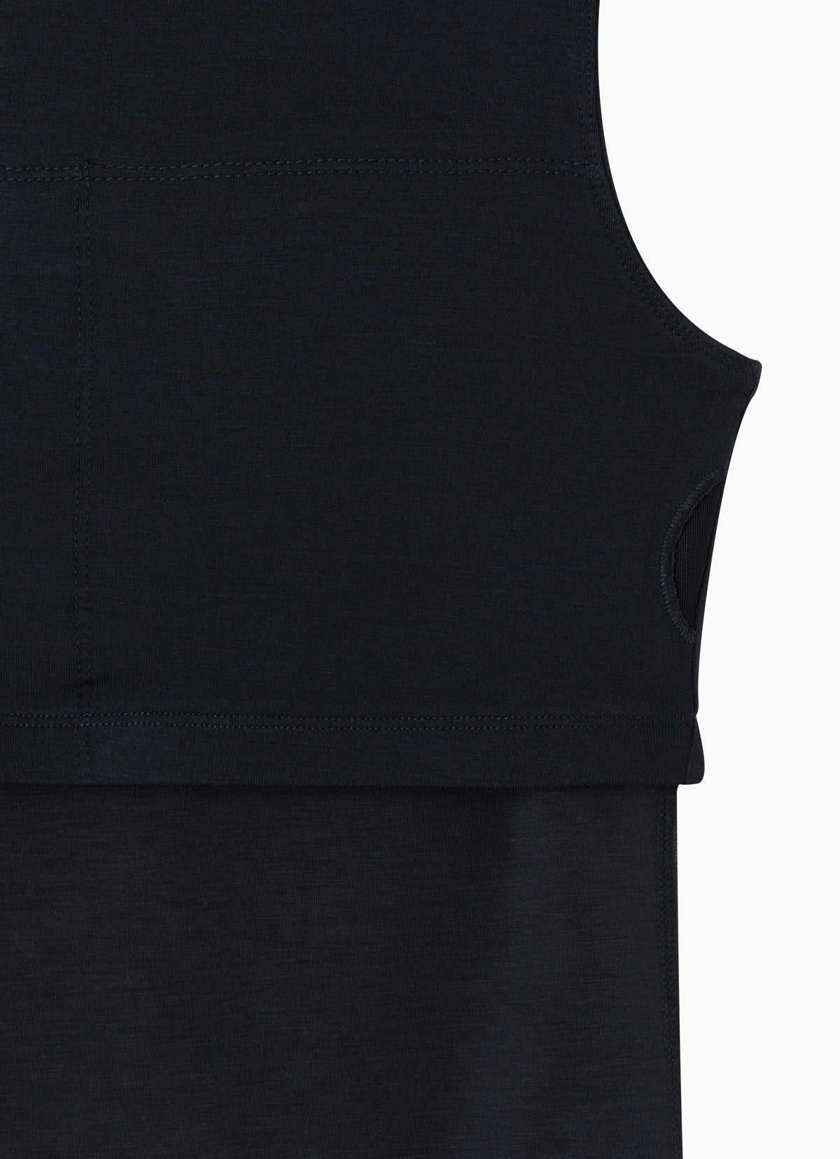 Boatneck edged tank top_Black