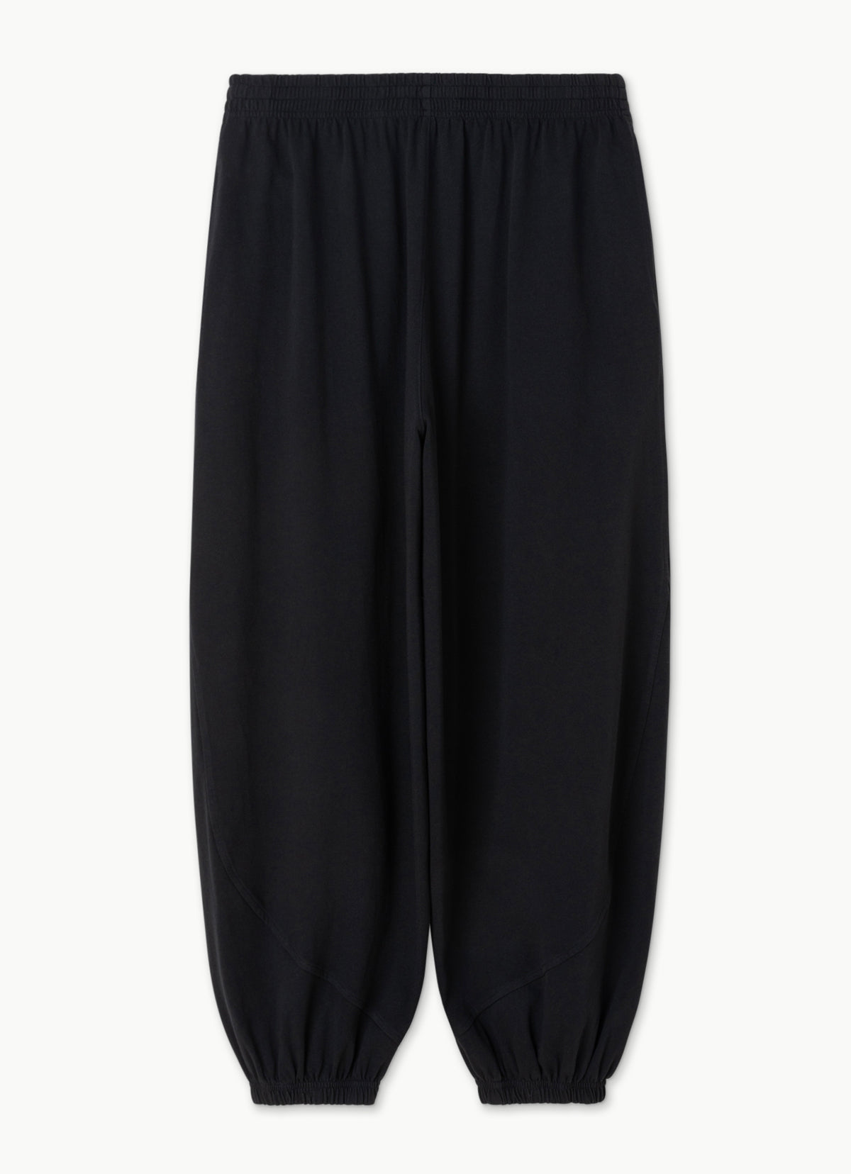 Diagonal jogger pants (Unisex)_Black