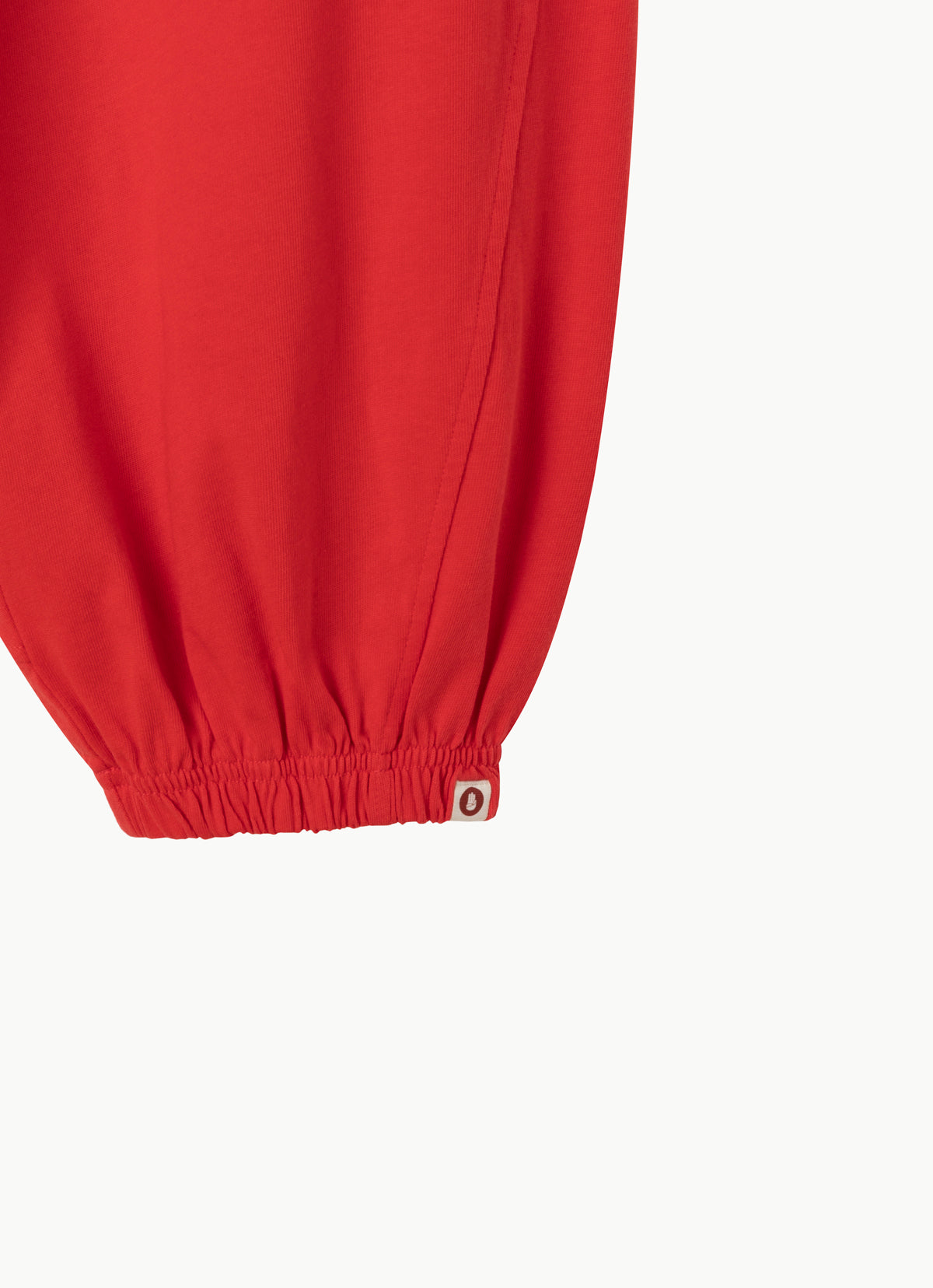 Diagonal jogger pants (Unisex)_Poppy Red