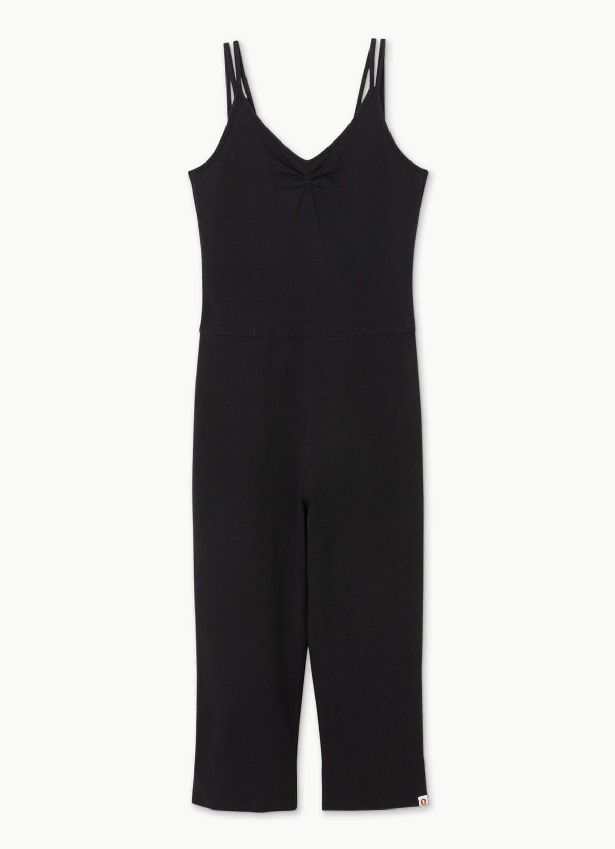 Mid shirring jumpsuit_Black