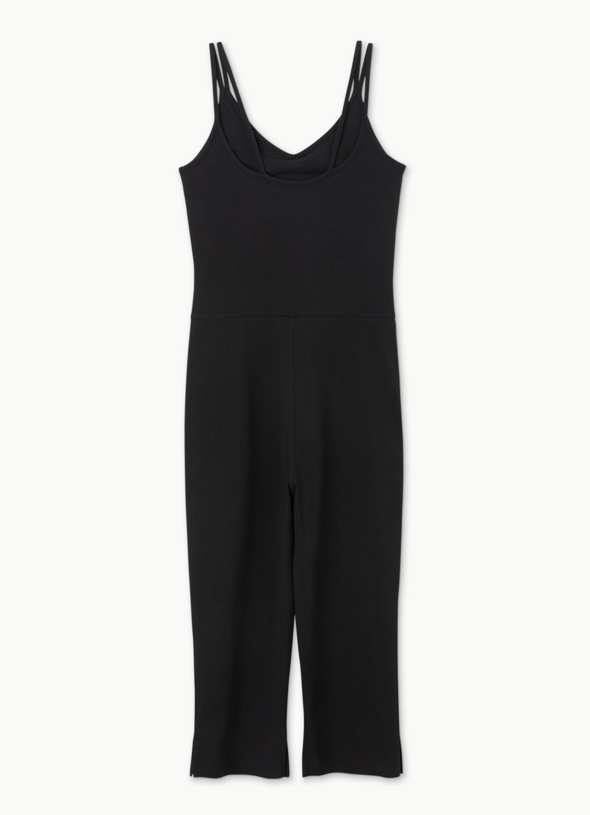 Mid shirring jumpsuit_Black