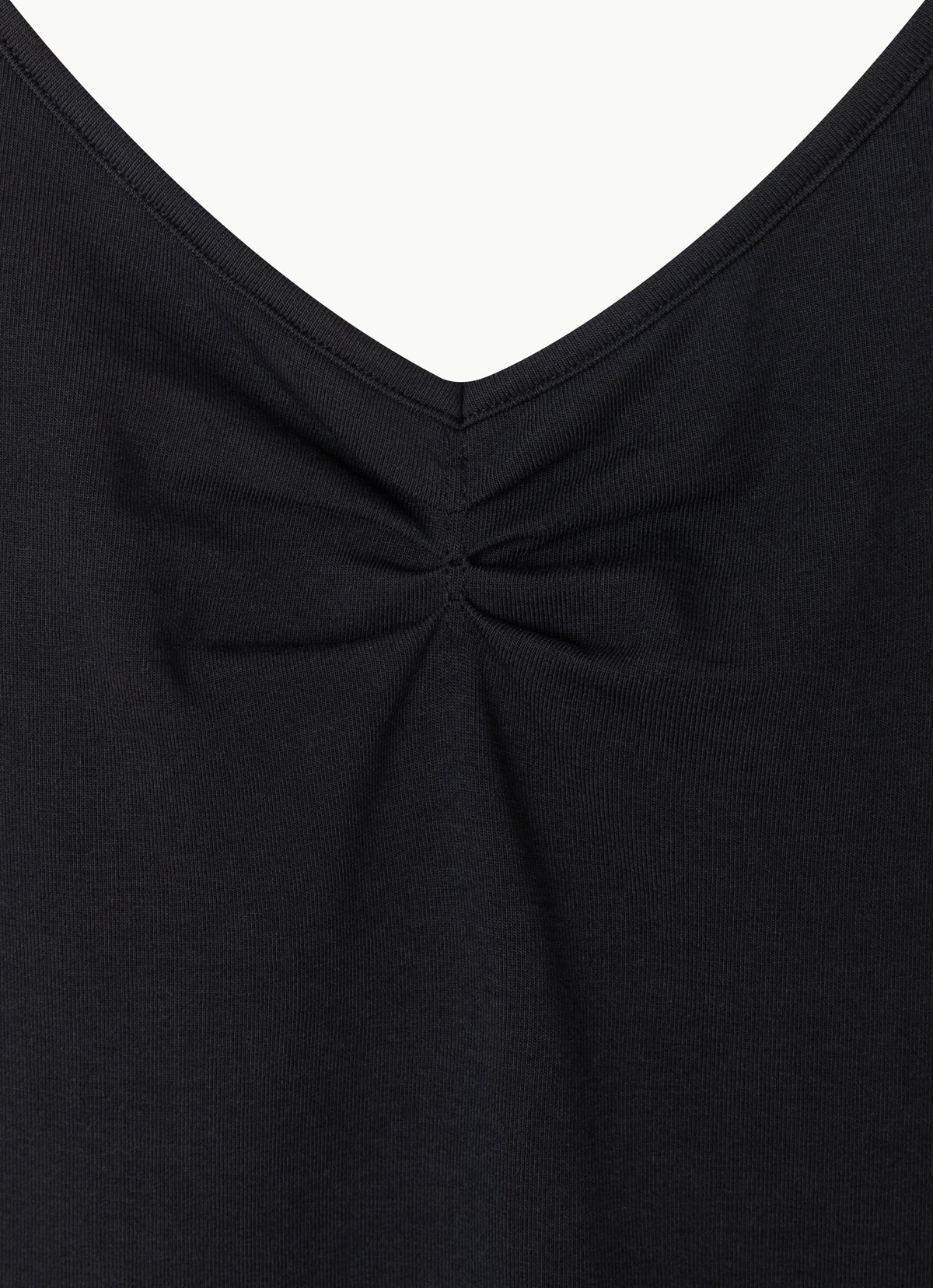 Mid shirring jumpsuit_Black