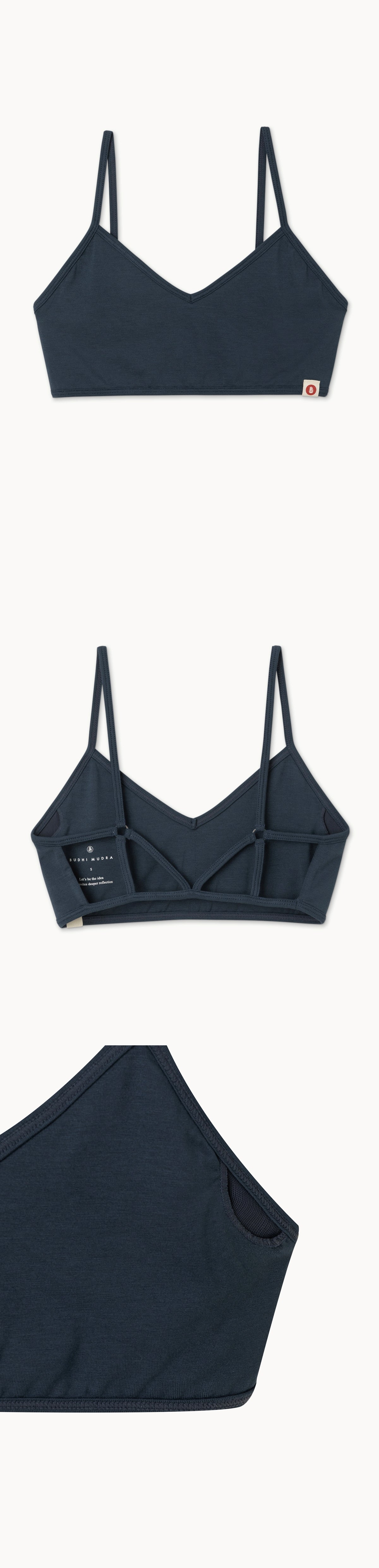 Chevron bra top_Sea storm