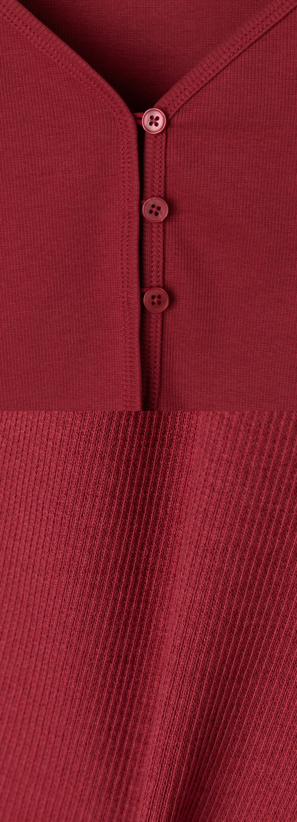 Crop rib cardigan_Karanda Red