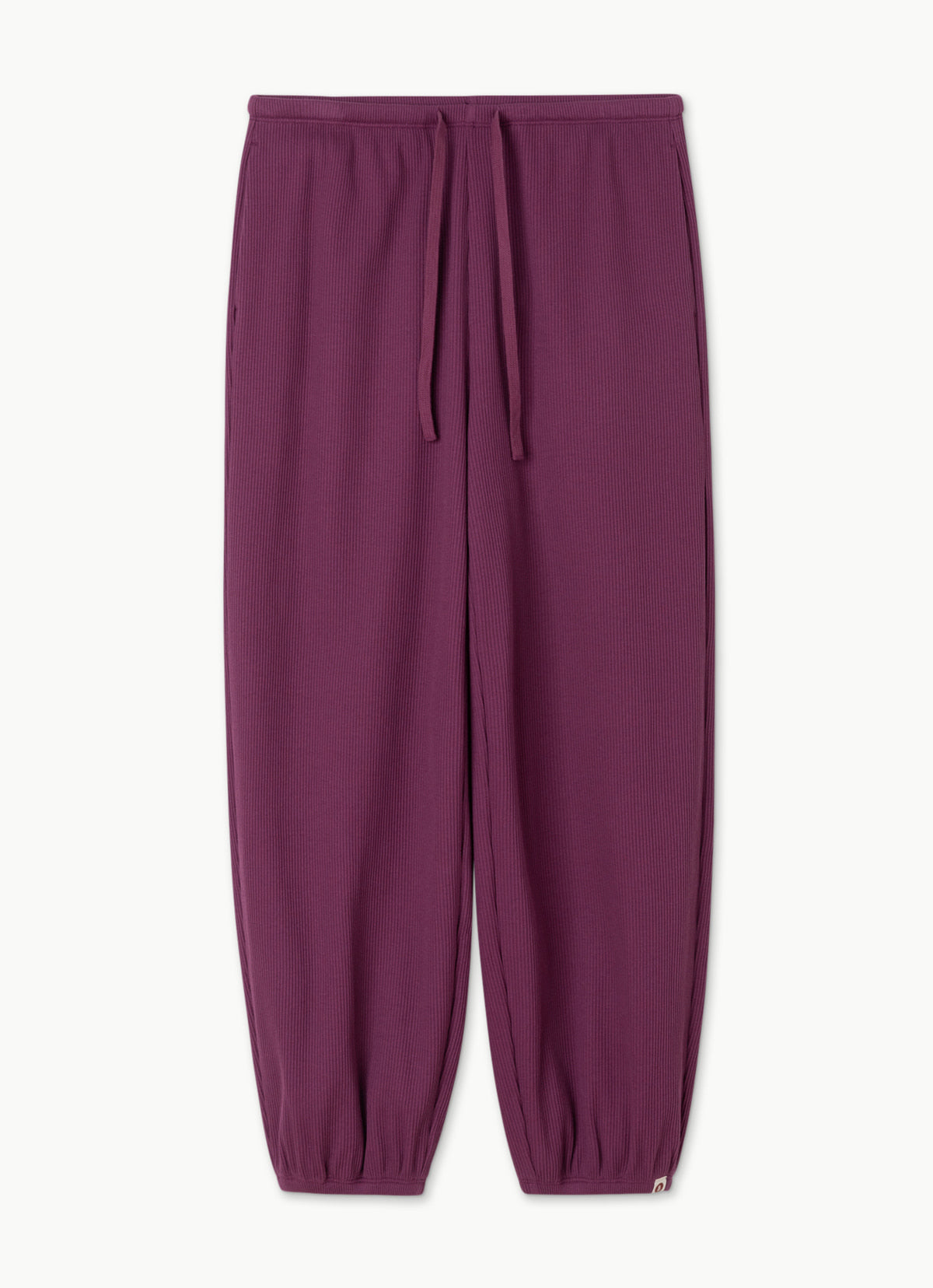 Rib jogger pants #3 (Warm ver.)_Boysenberry
