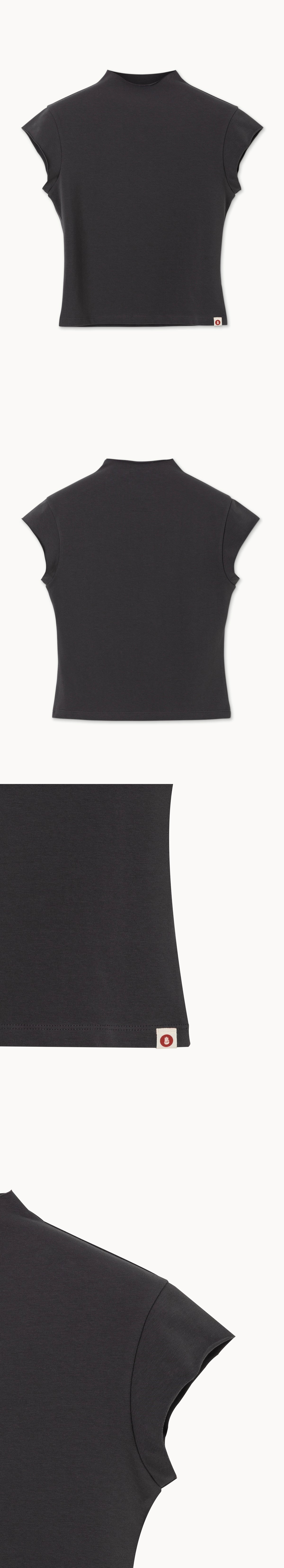 High neck cap sleeve_Shale