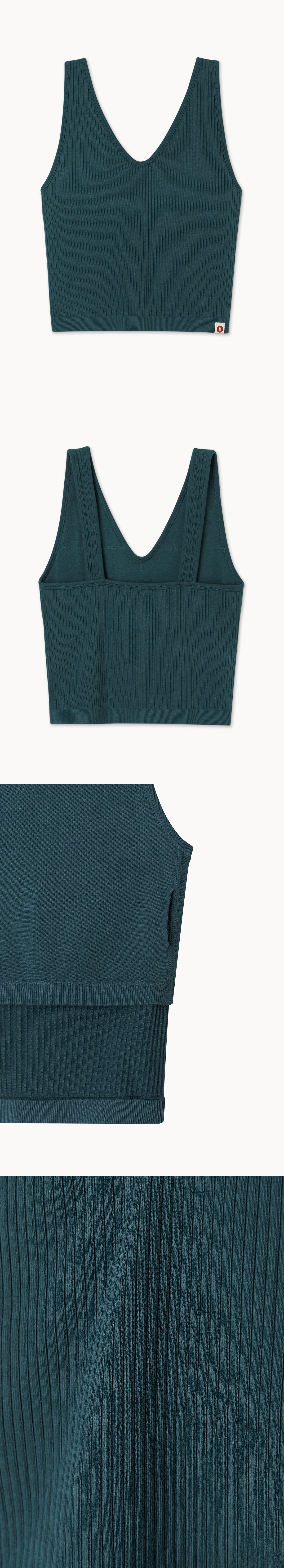 Seamless V tank top_Orion Blue