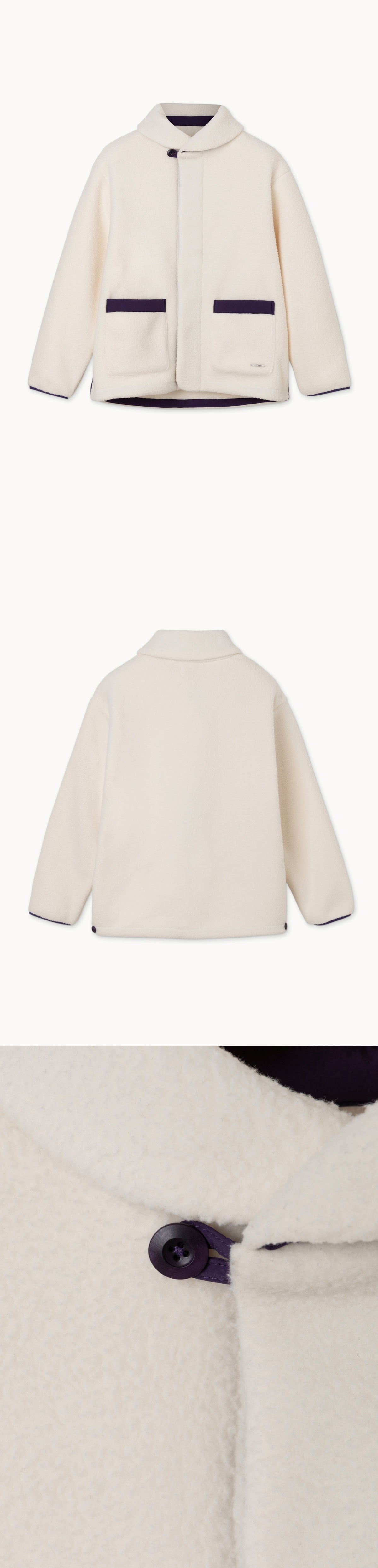 Bulky fleece jacket (Unisex)_Turtledove