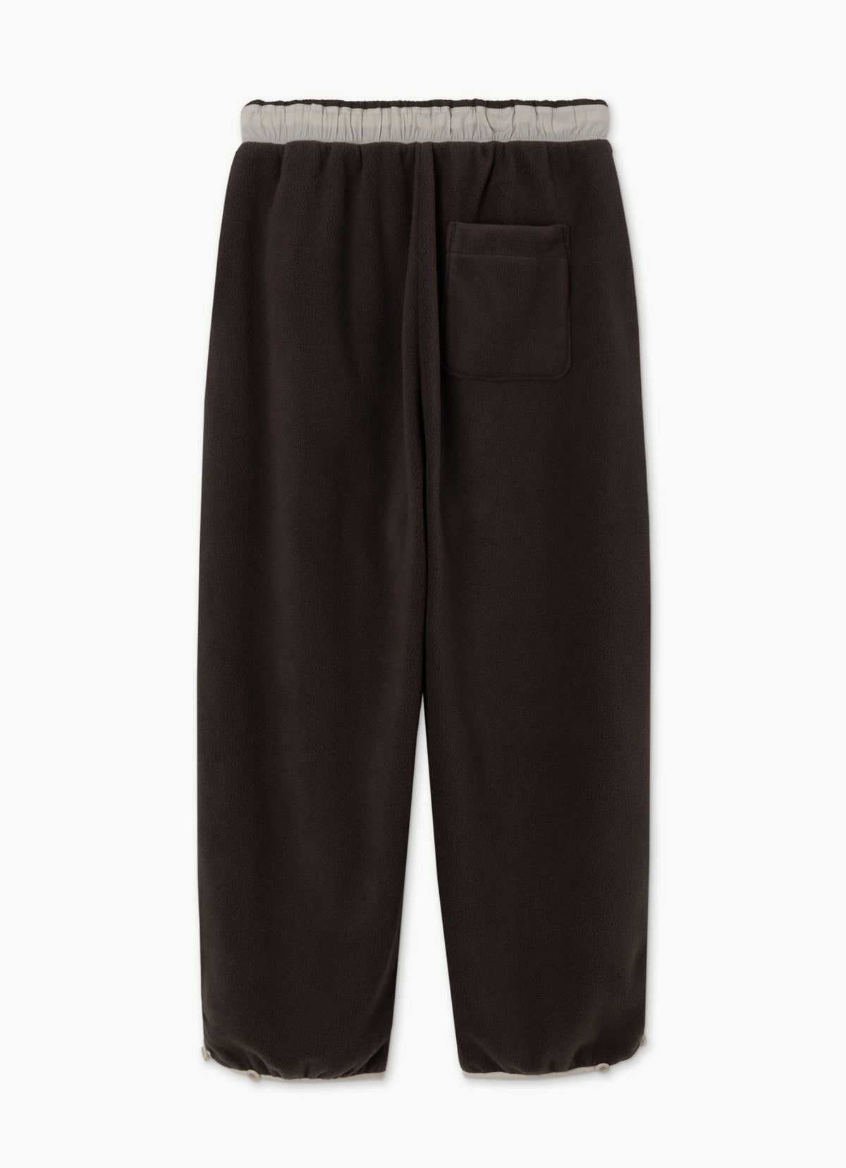 Button fleece pants (Unisex)_Brown