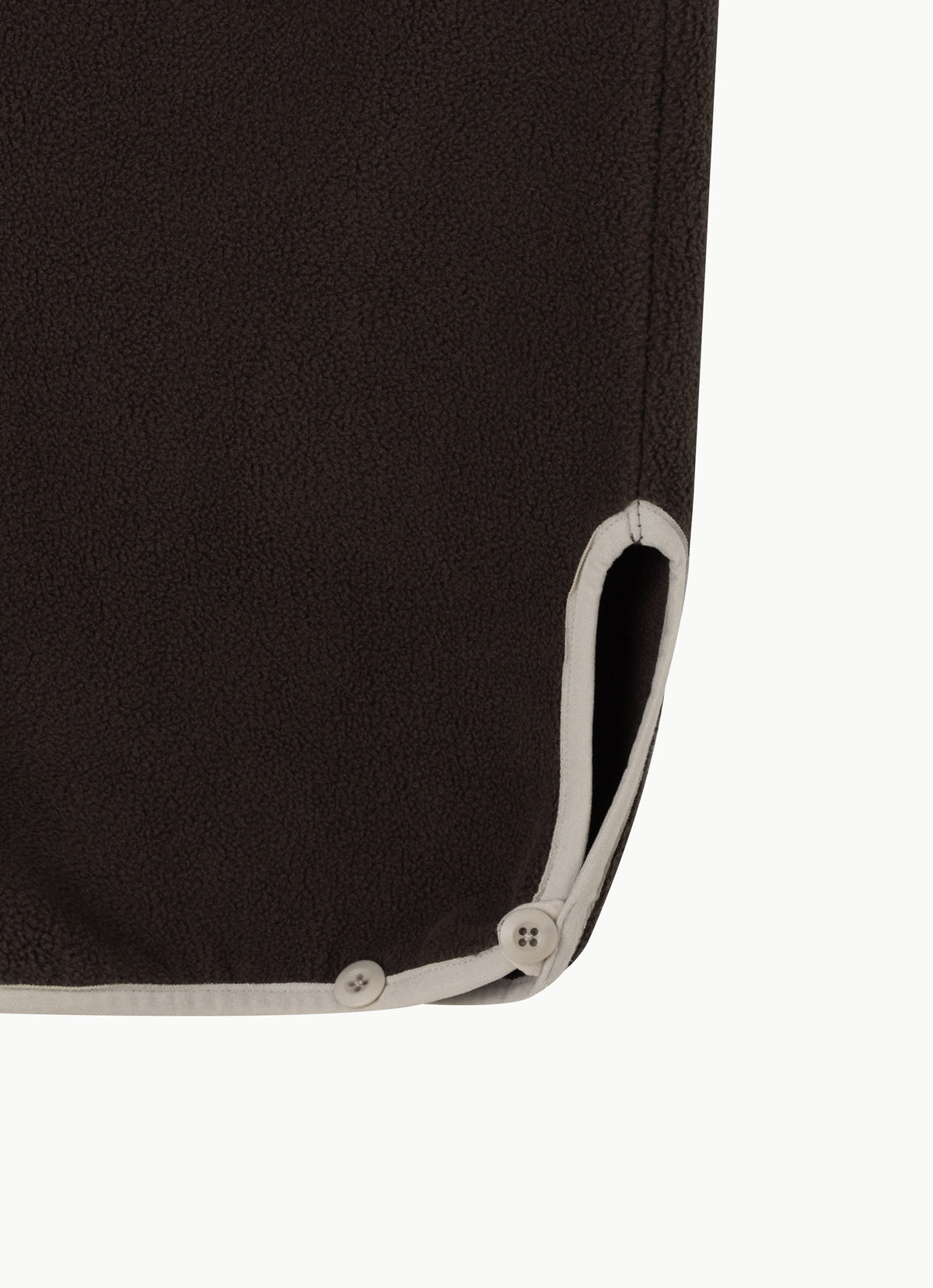 Button fleece pants (Unisex)_Brown