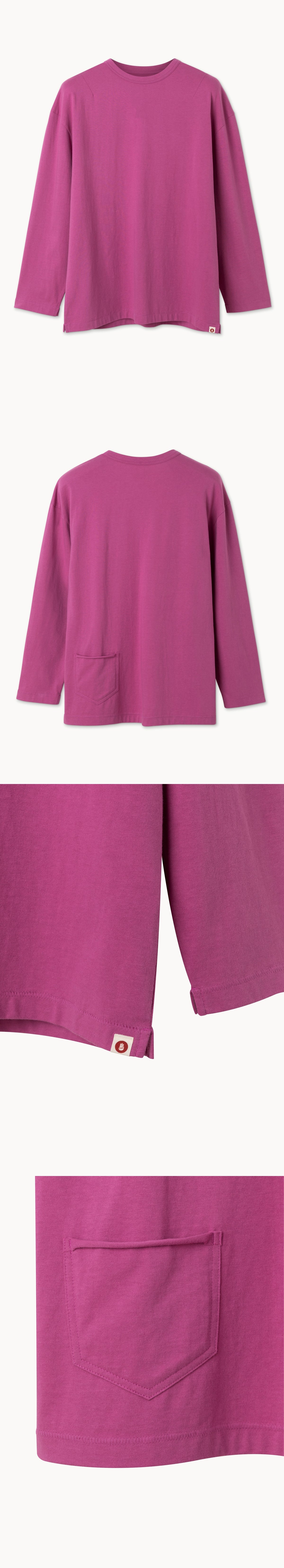 Small pocket long sleeve (Unisex)_Dahlia Mauve