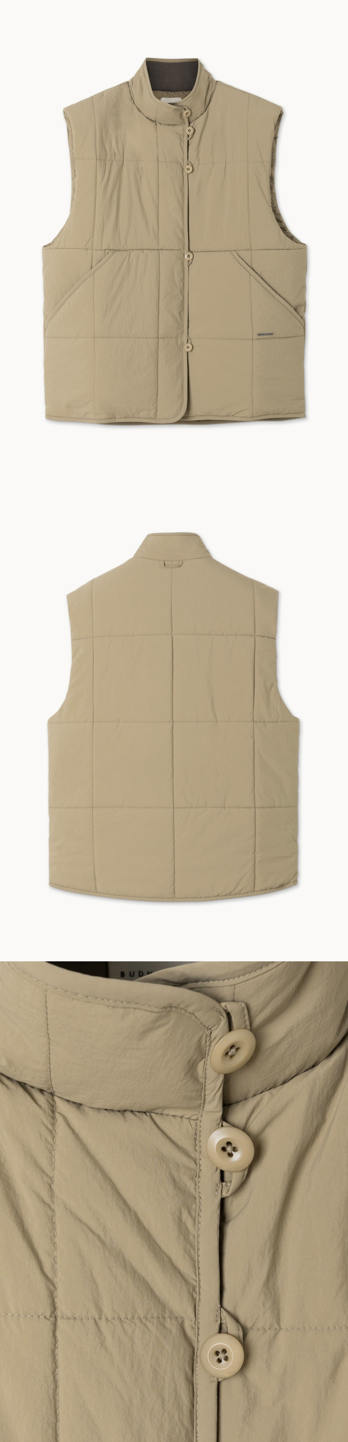 Grid padded vest (Unisex)_Tree House
