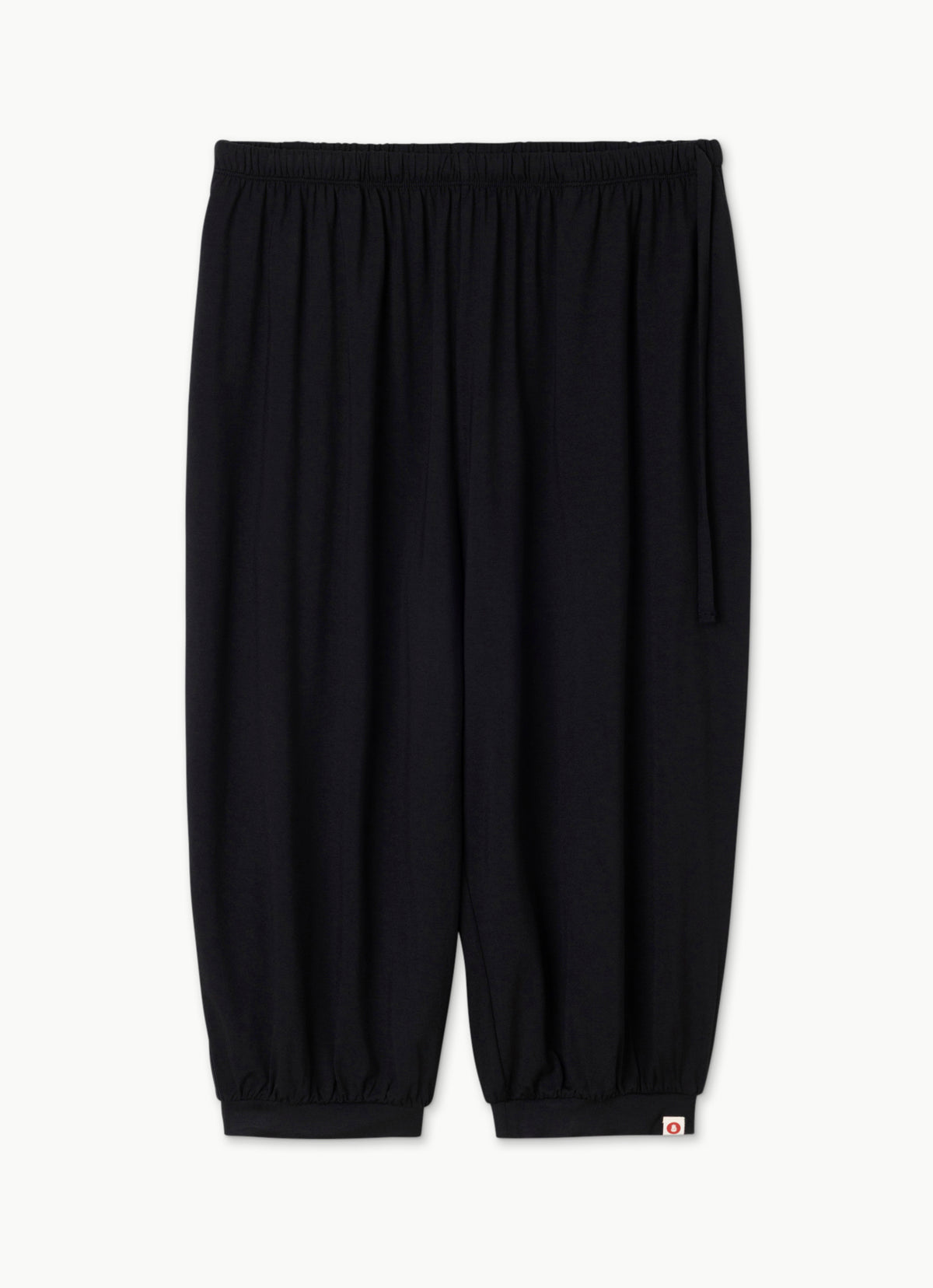 Shirring half pants_Black