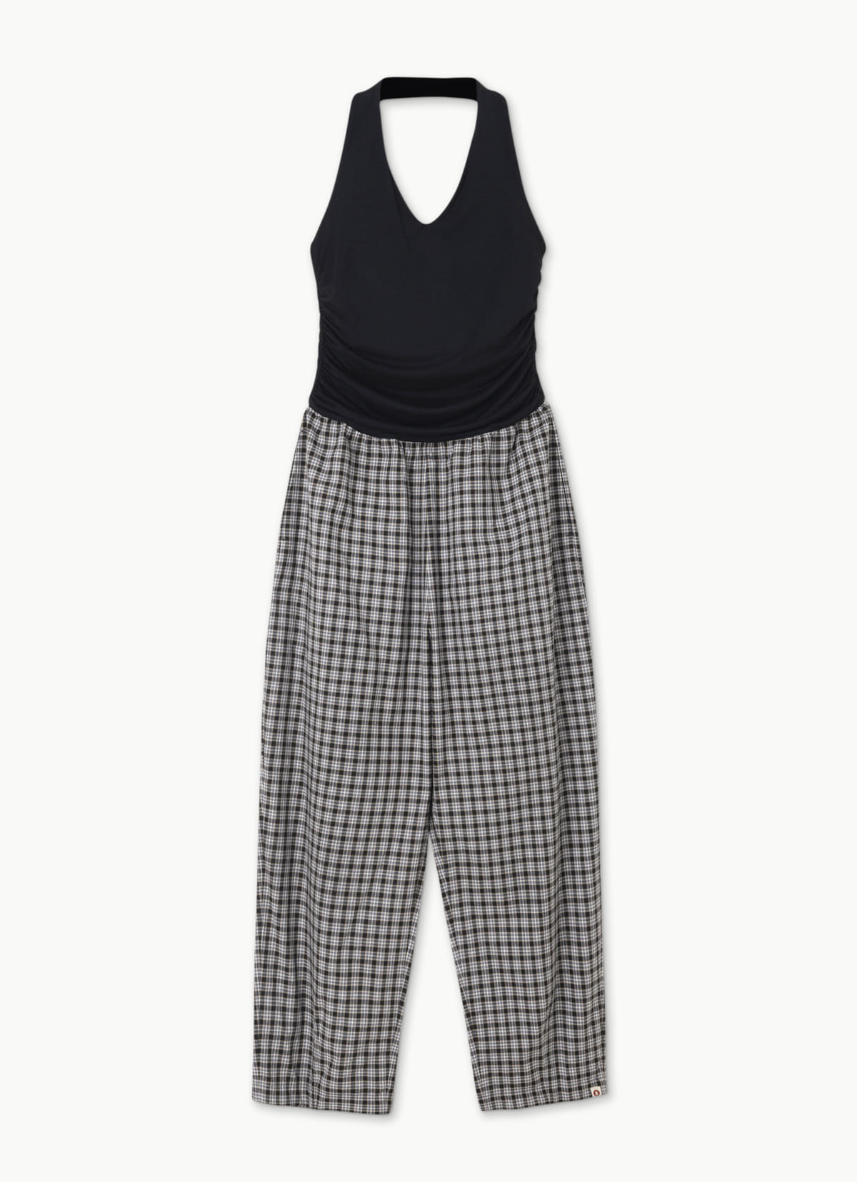 Block Halter jumpsuit_Black Multi