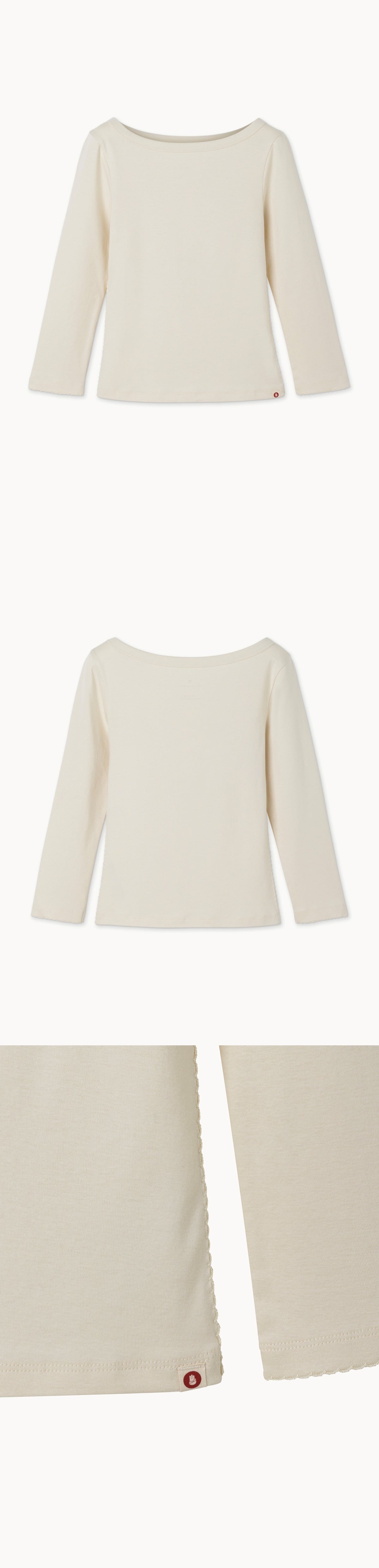 Essential 3/4 sleeve_Bone White