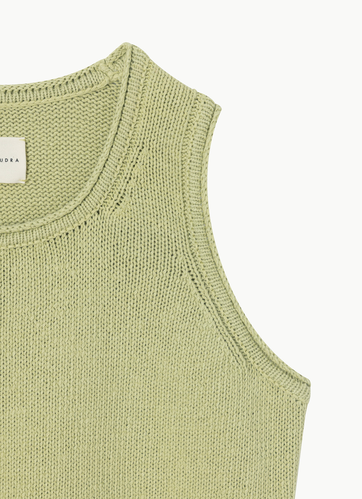 Linen rolled knit top_Lint