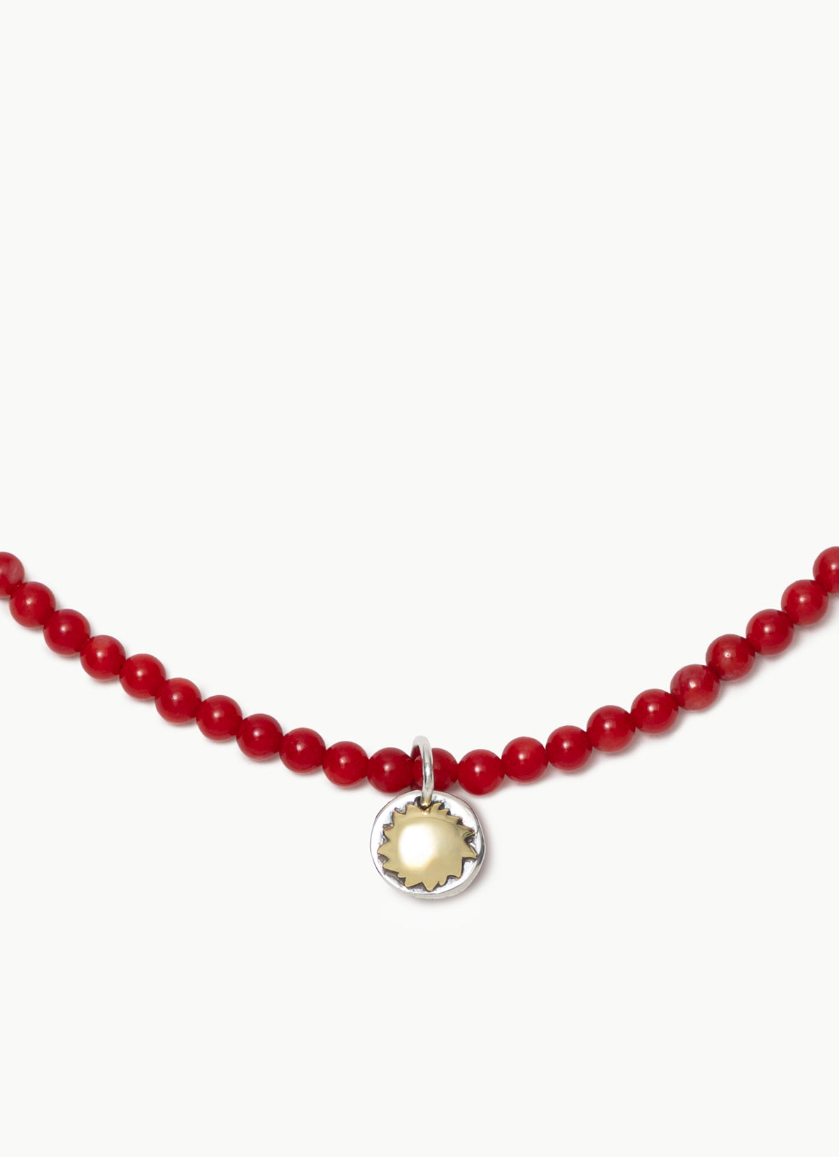 Surya beaded necklace_Red