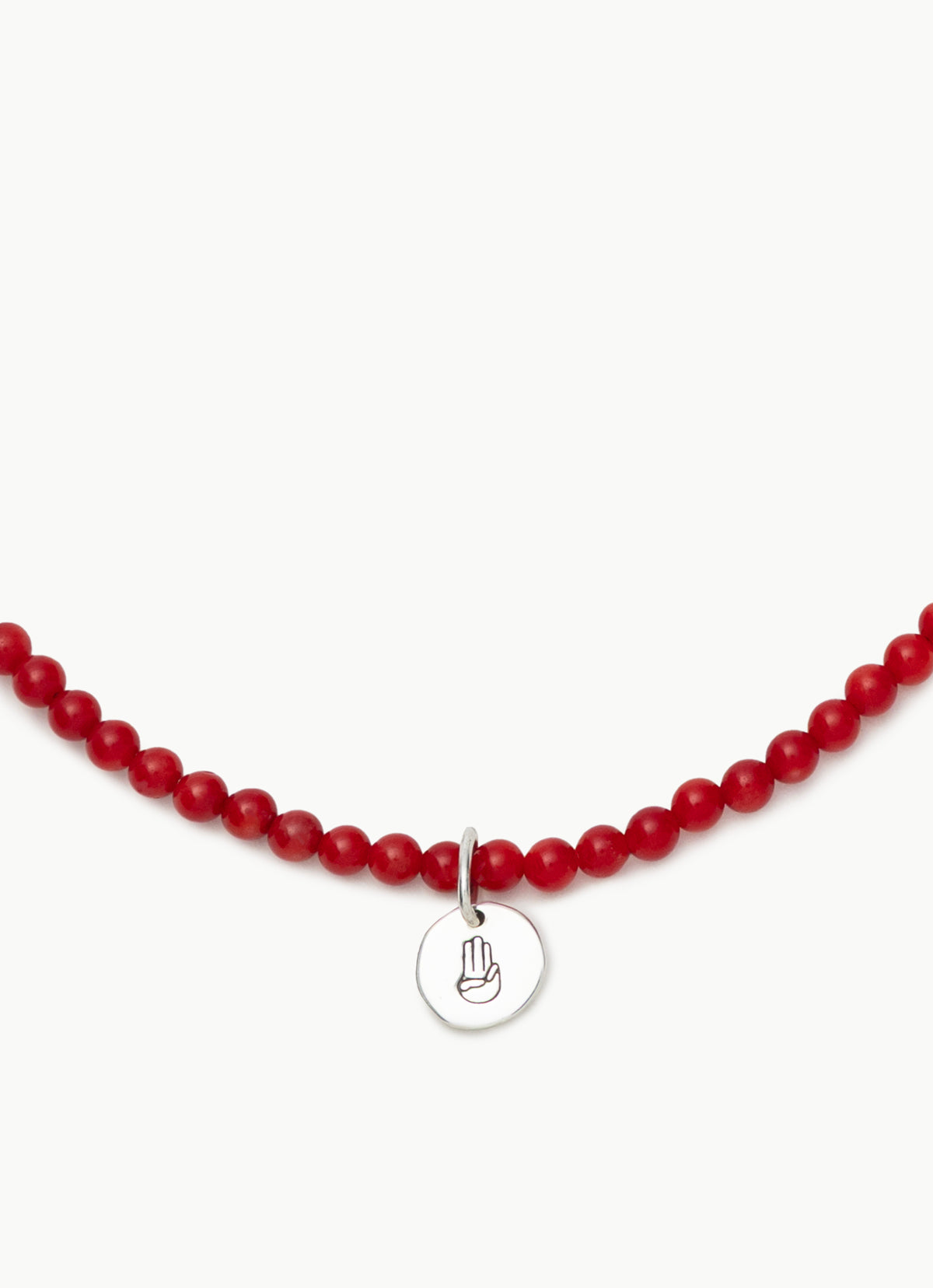 Surya beaded necklace_Red