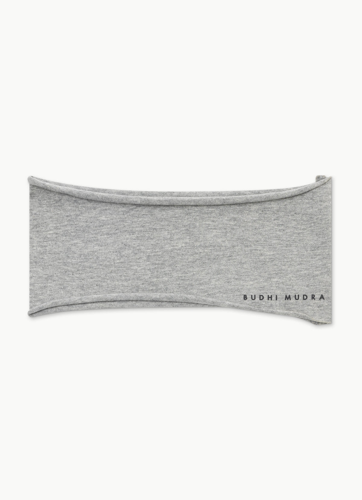 BM wide head band with logo_Melange Grey