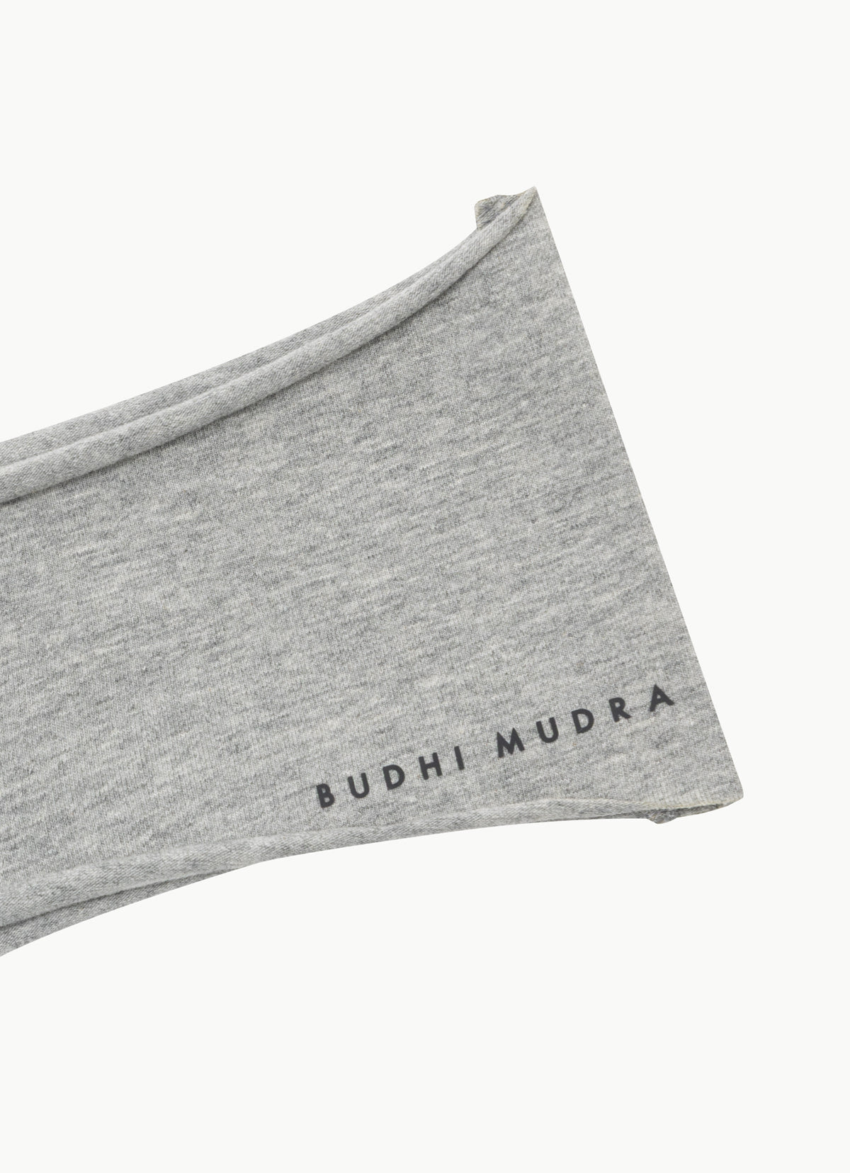 BM wide head band with logo_Melange Grey