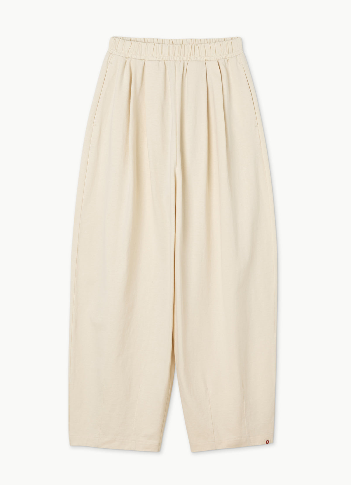 Tuck volume pants (Unisex)_Bone White