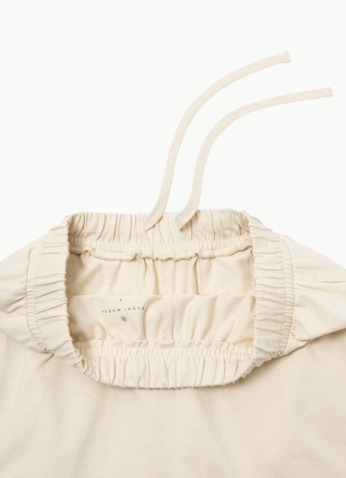 Tuck volume pants (Unisex)_Bone White