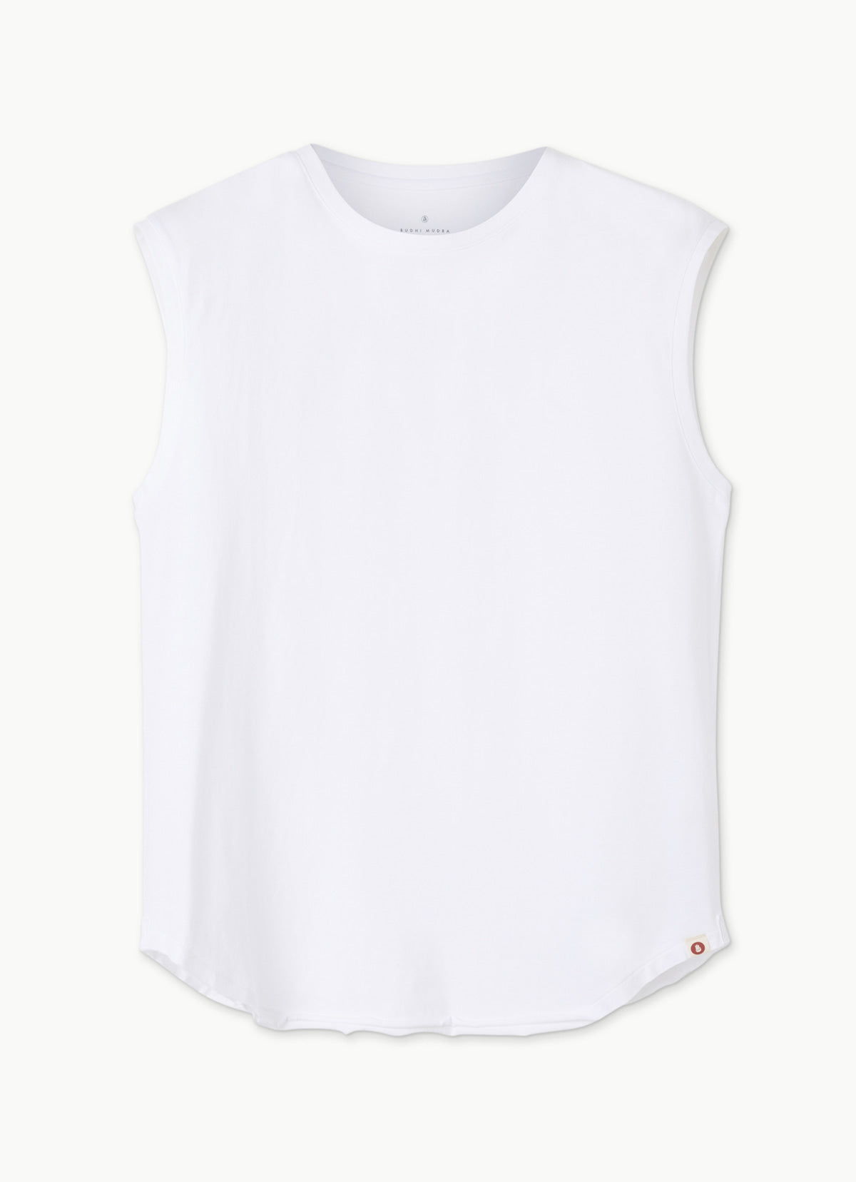 Simple round sleeveless (Unisex)_White