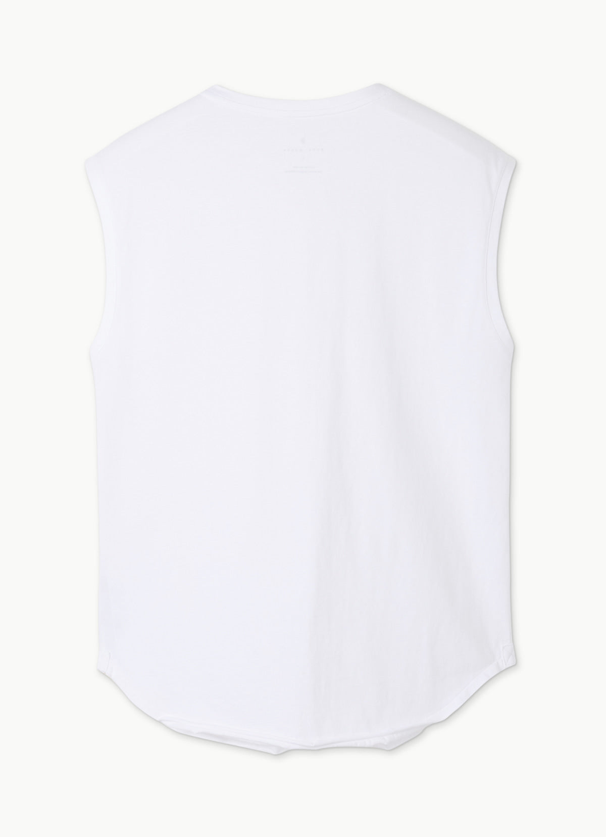 Simple round sleeveless (Unisex)_White