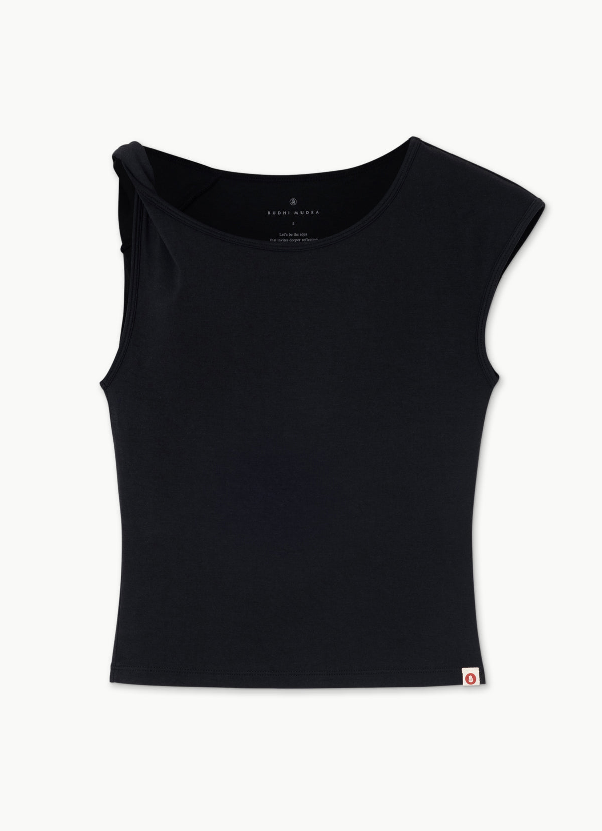Unbalance twist short sleeve_Black